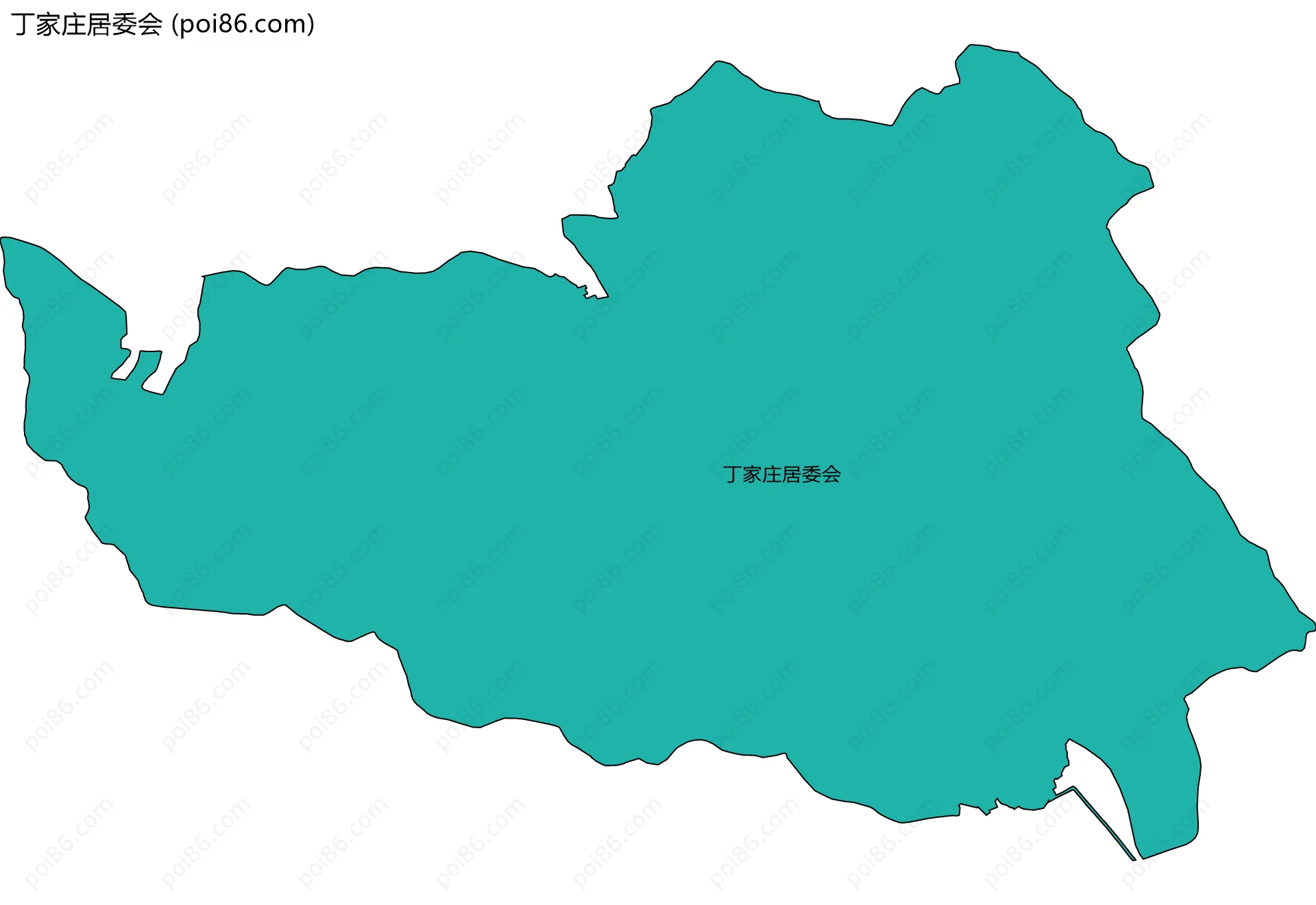 丁家庄居委会边界地图