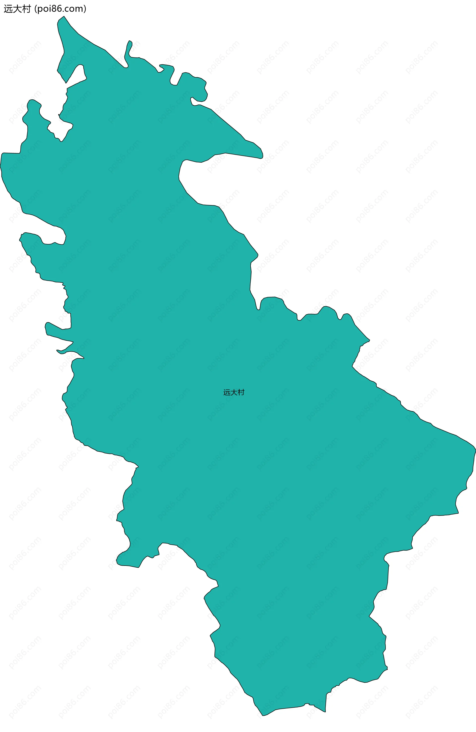 远大村边界地图