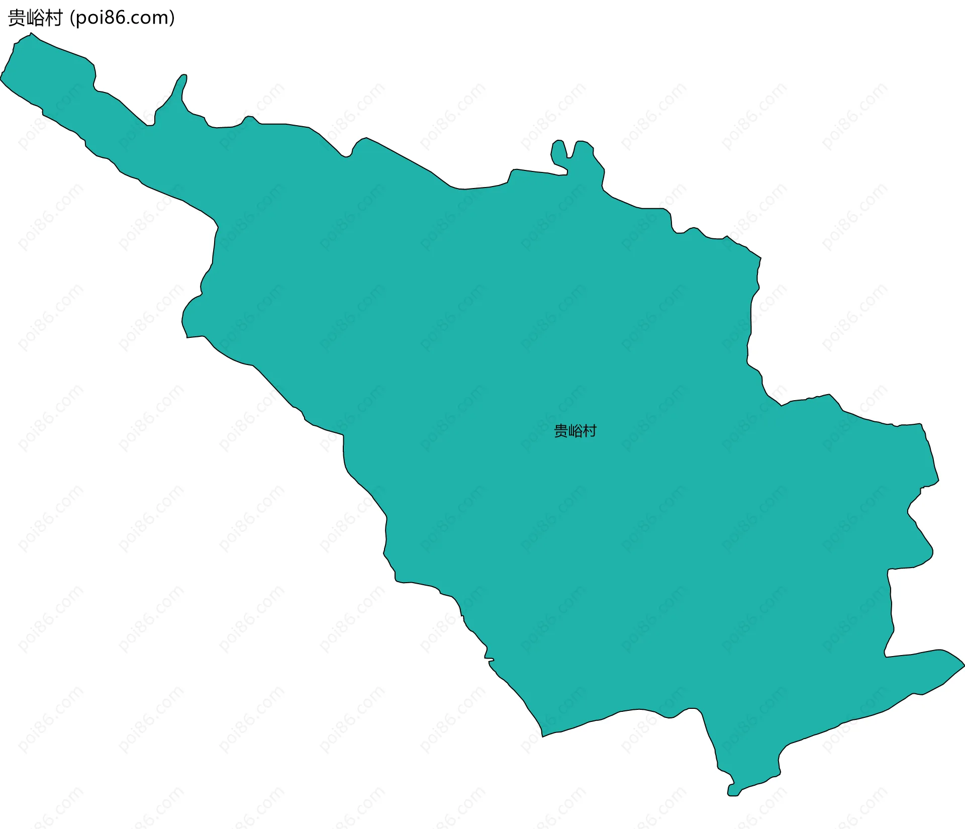 贵峪村边界地图