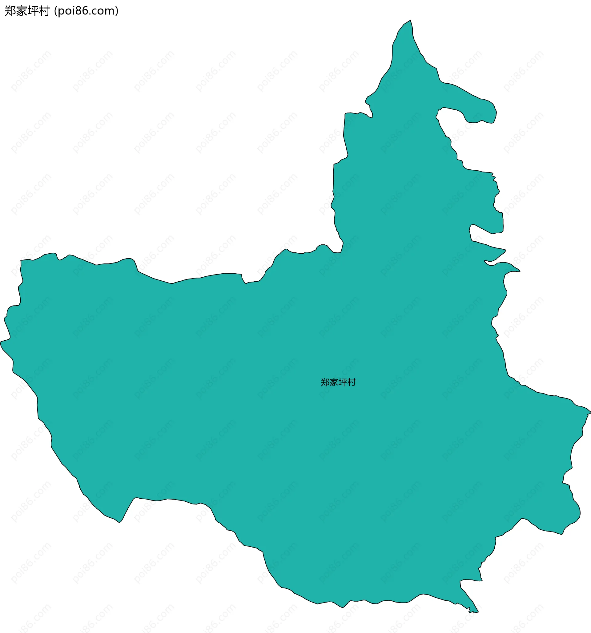 郑家坪村边界地图