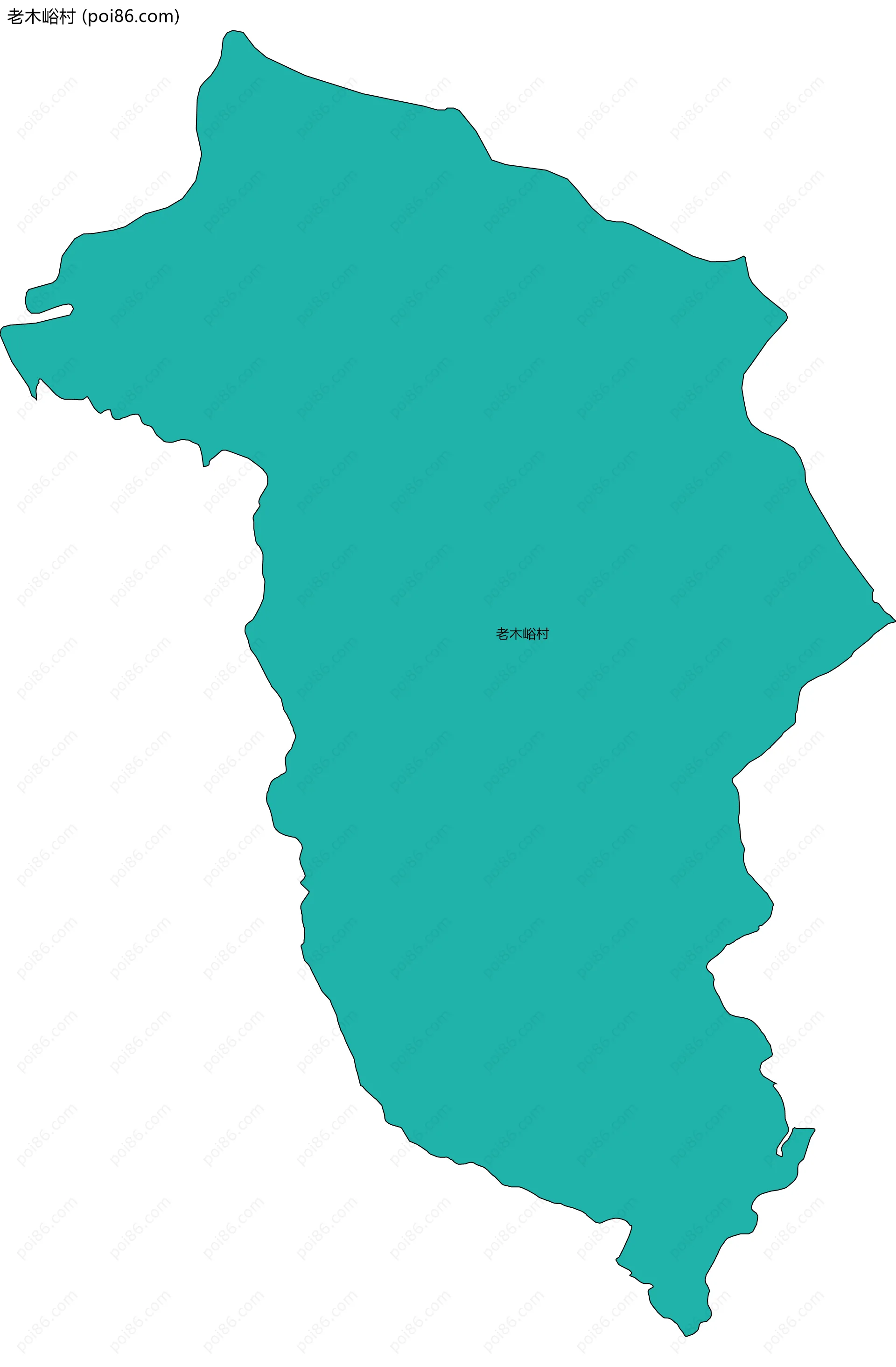 老木峪村边界地图