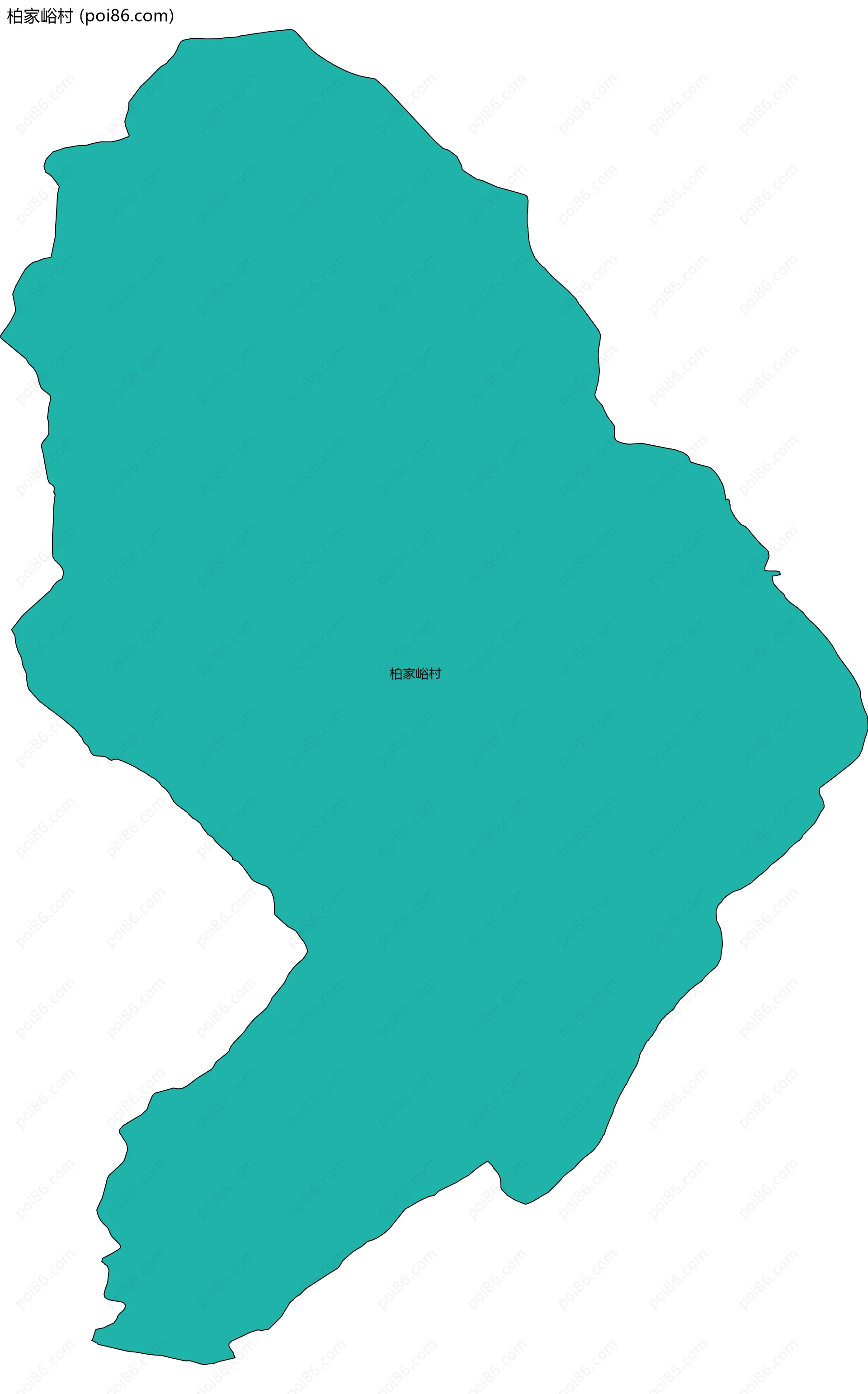 柏家峪村边界地图