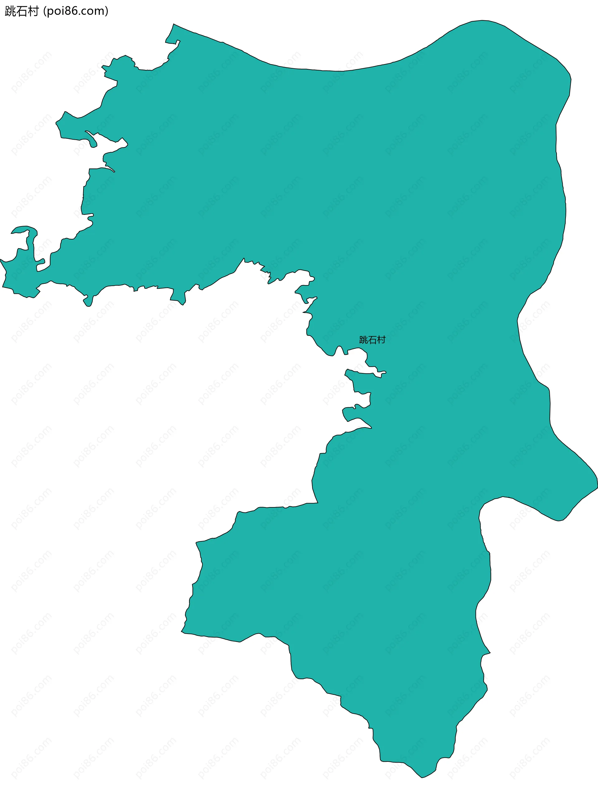 跳石村边界地图