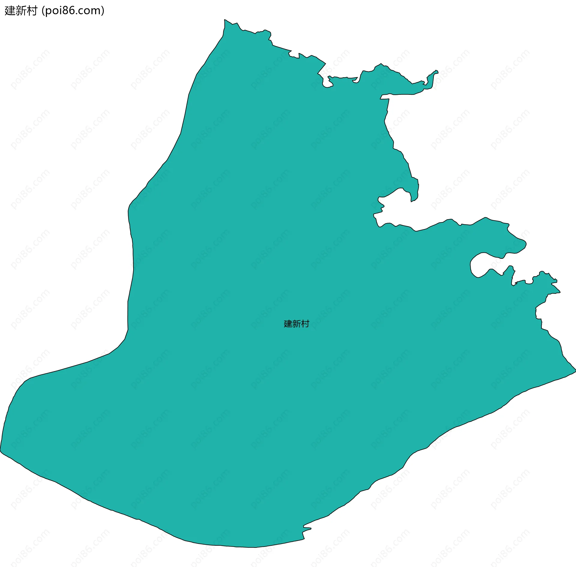 建新村边界地图