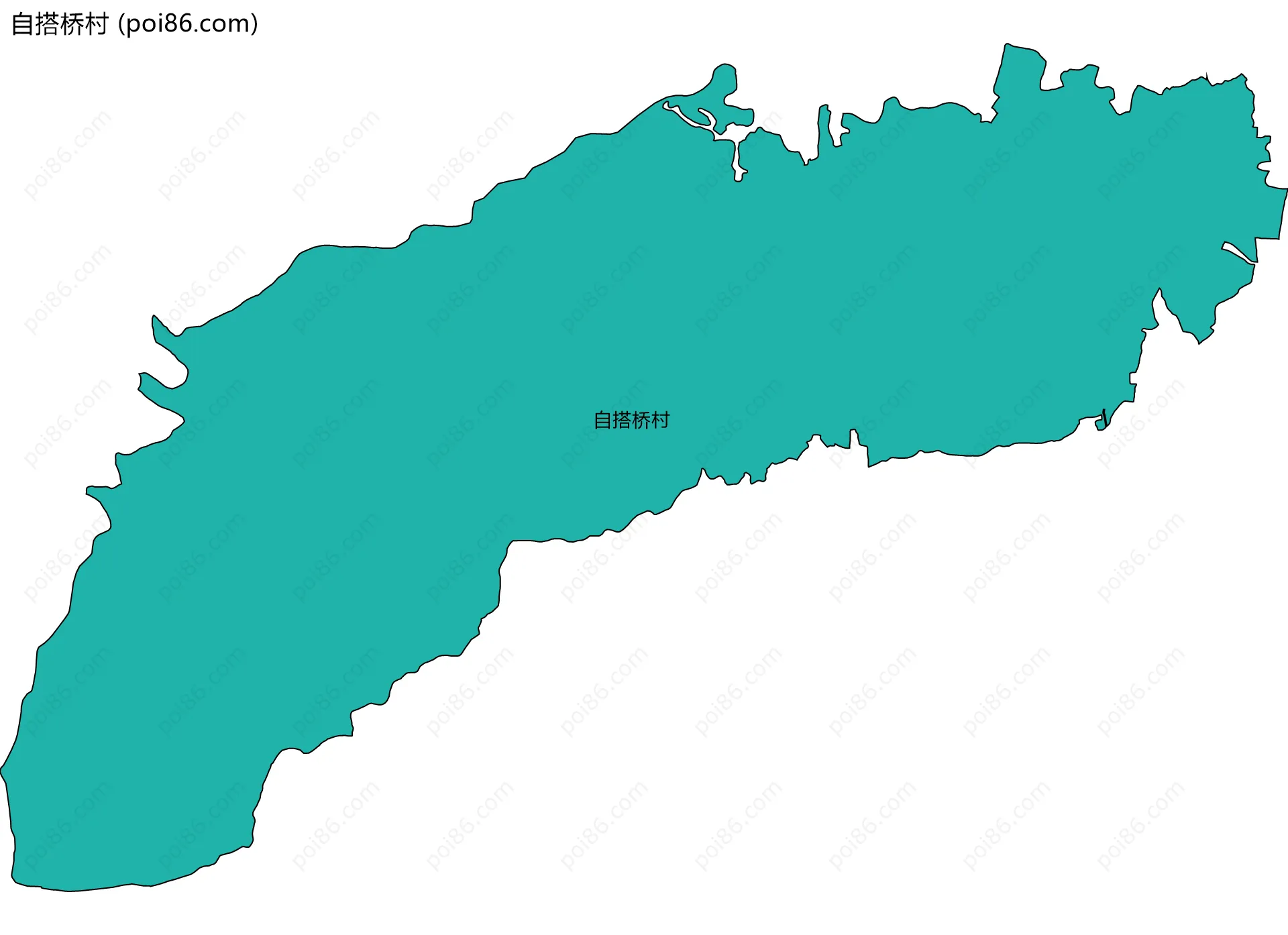 自搭桥村边界地图