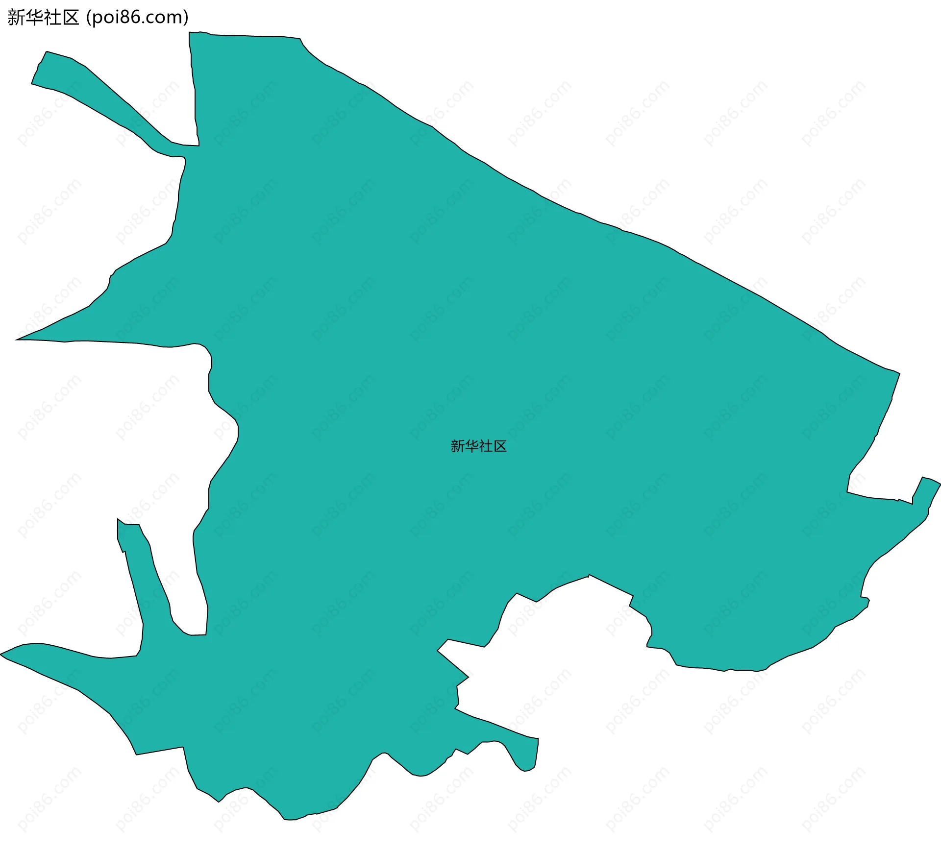 新华社区边界地图