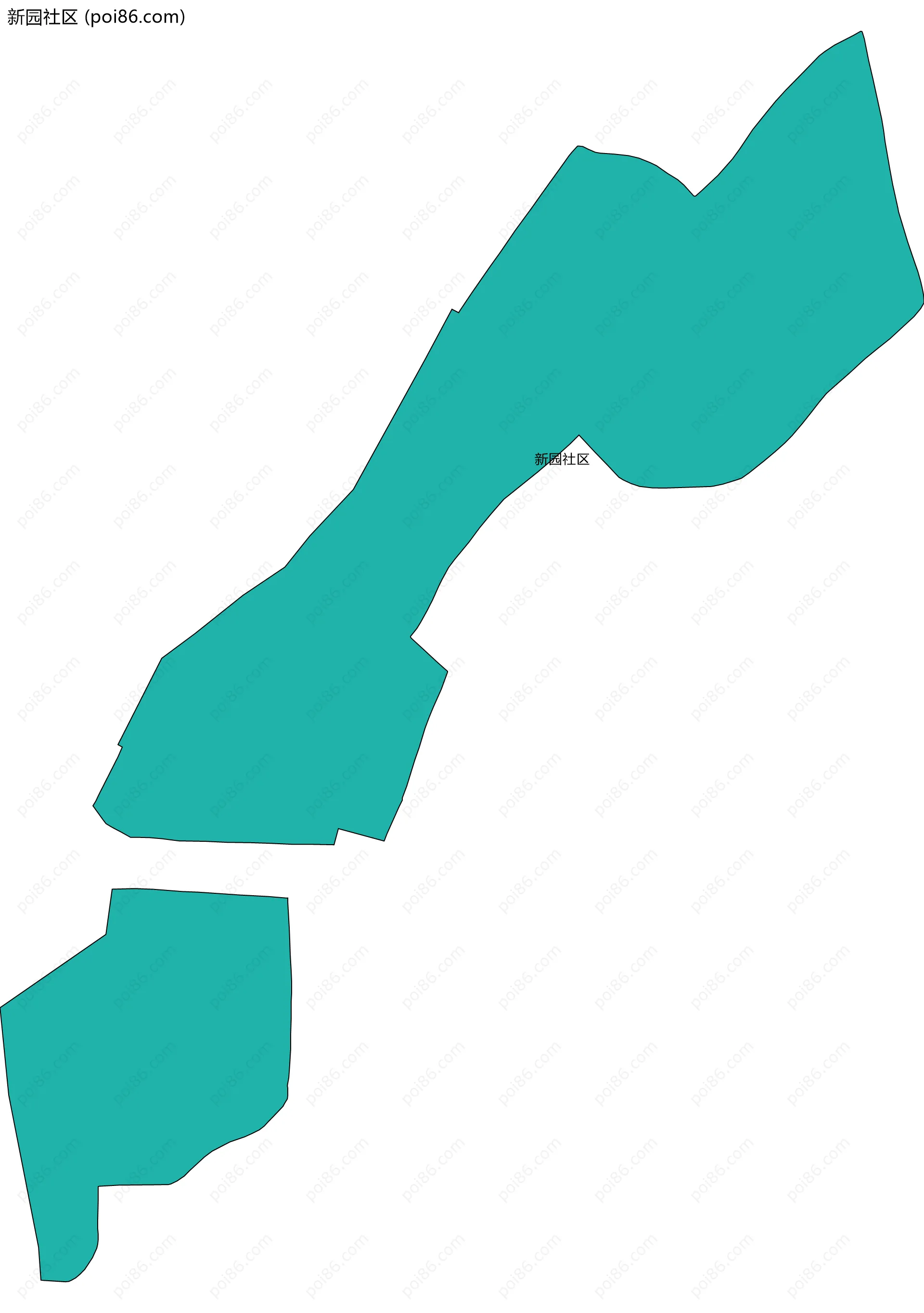 新园社区边界地图