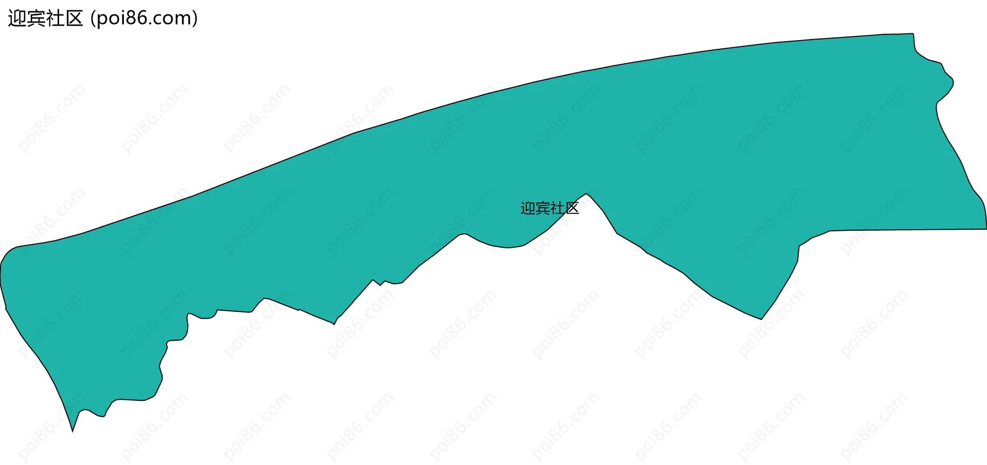 迎宾社区边界地图