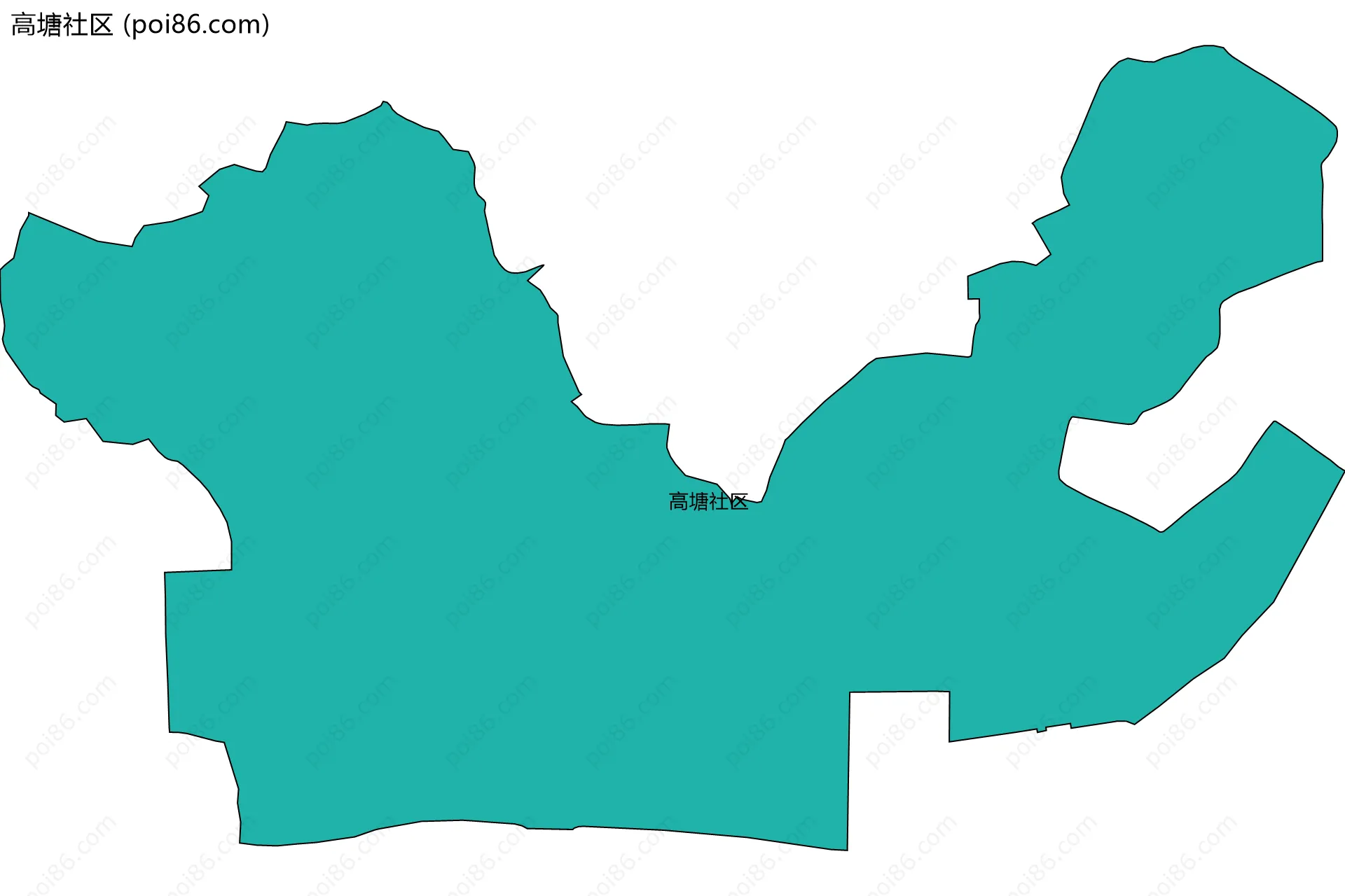 高塘社区边界地图