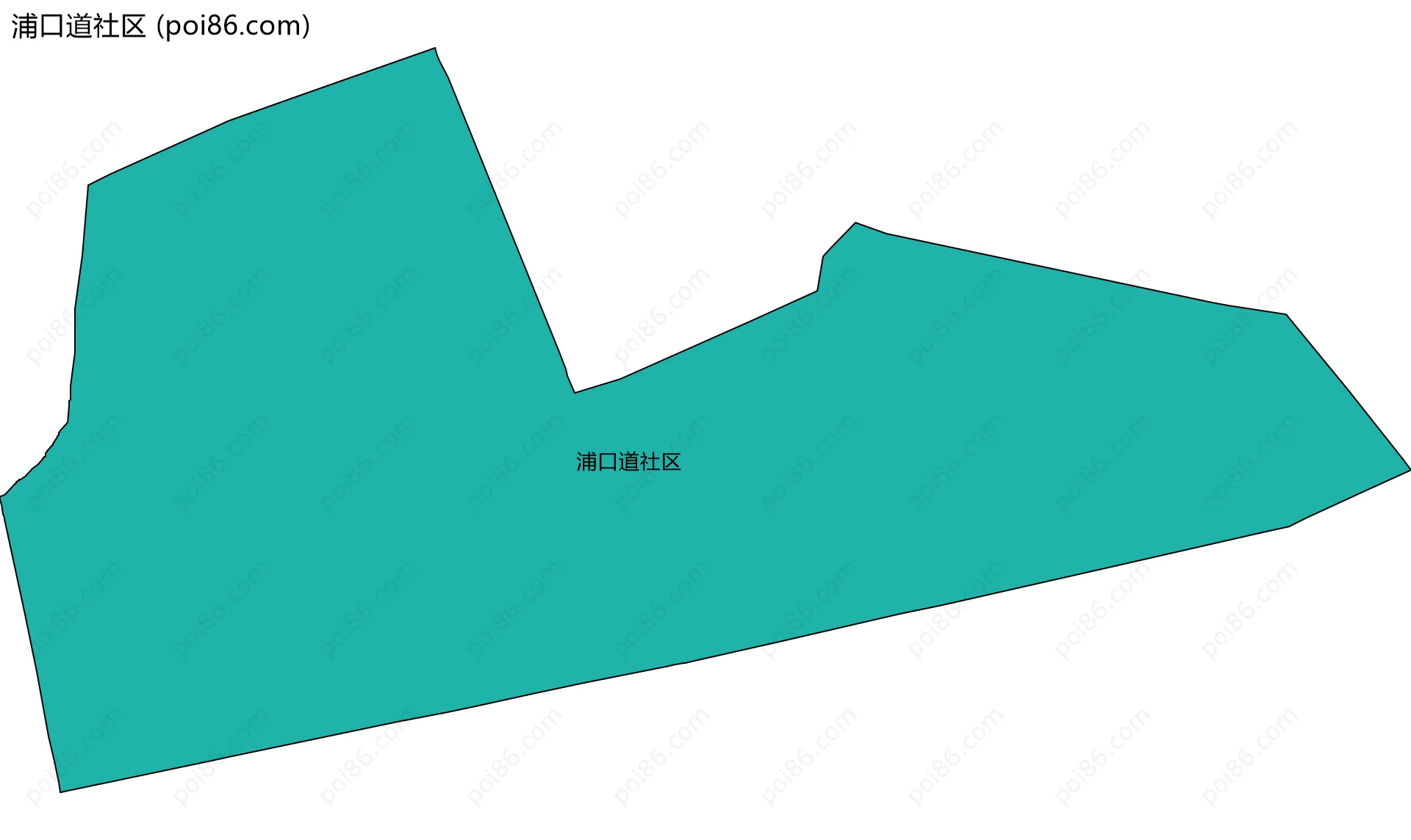 浦口道社区边界地图
