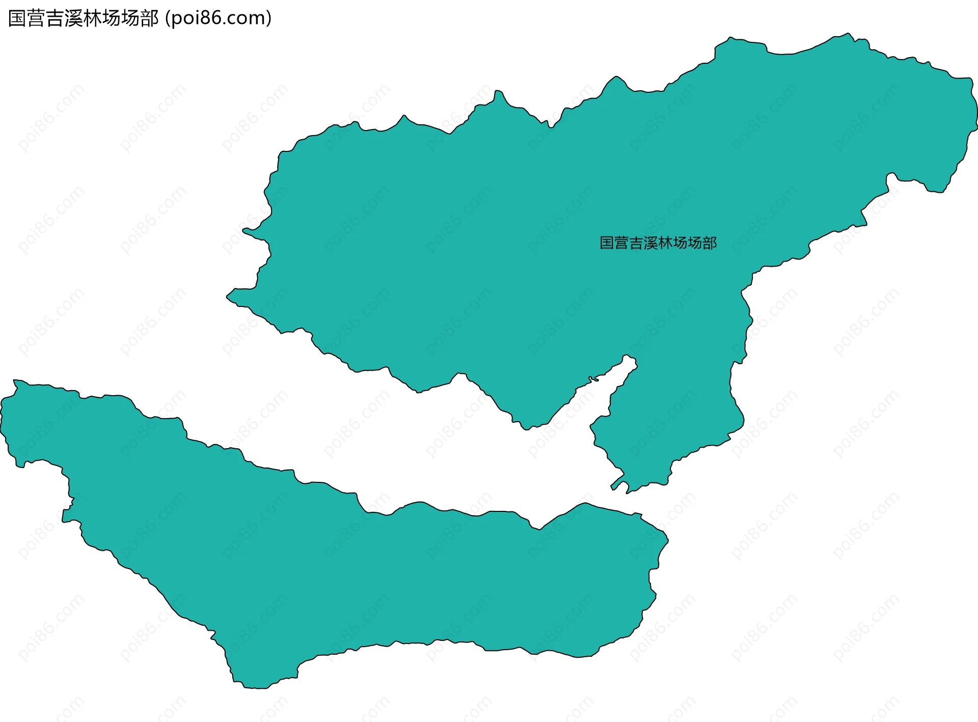 国营吉溪林场场部边界地图