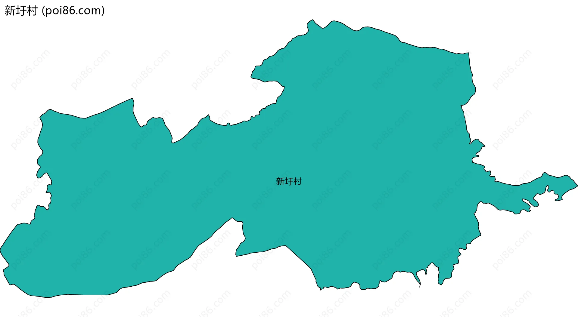 新圩村边界地图