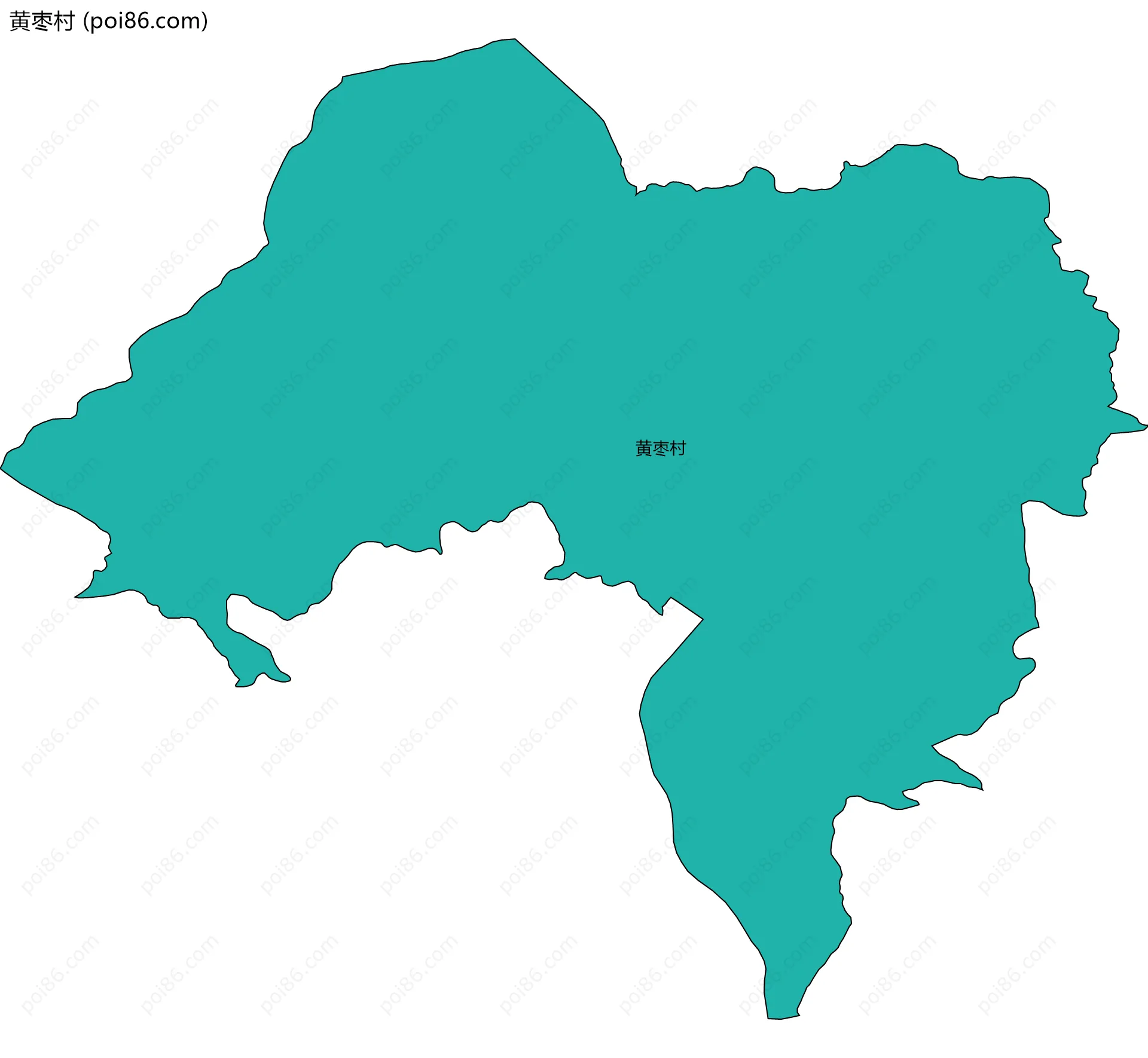 黄枣村边界地图