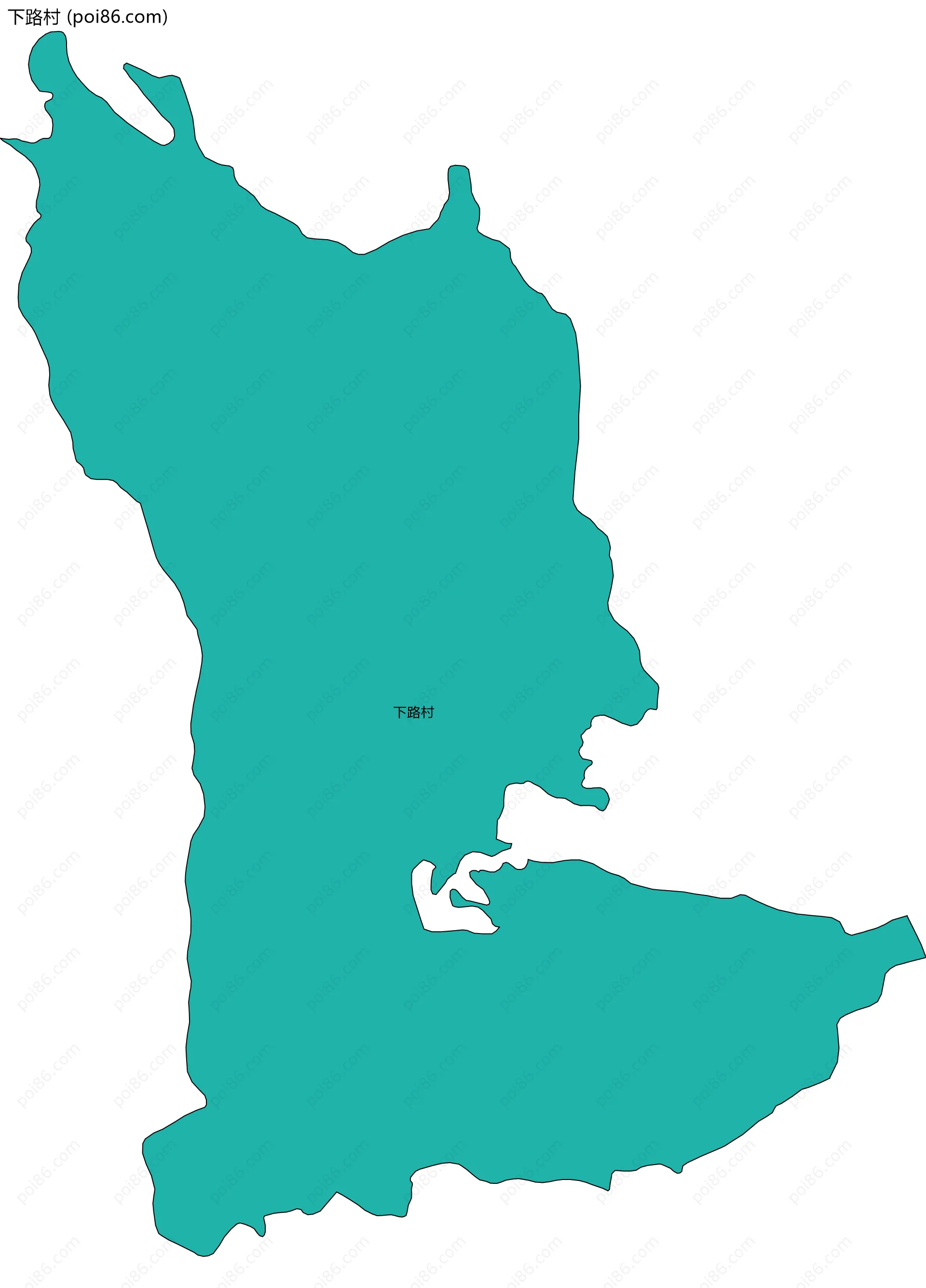 下路村边界地图