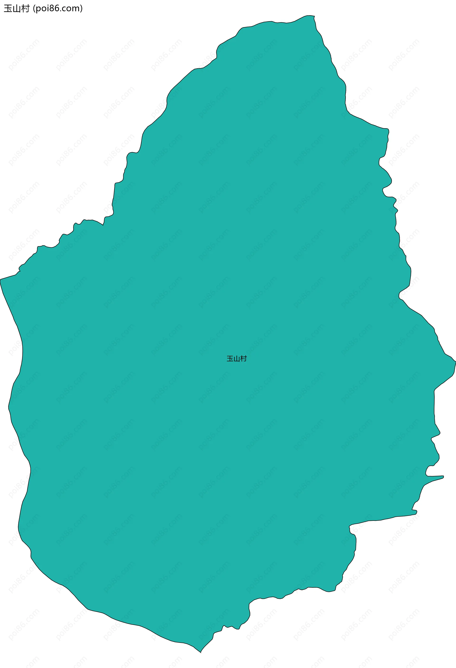 玉山村边界地图