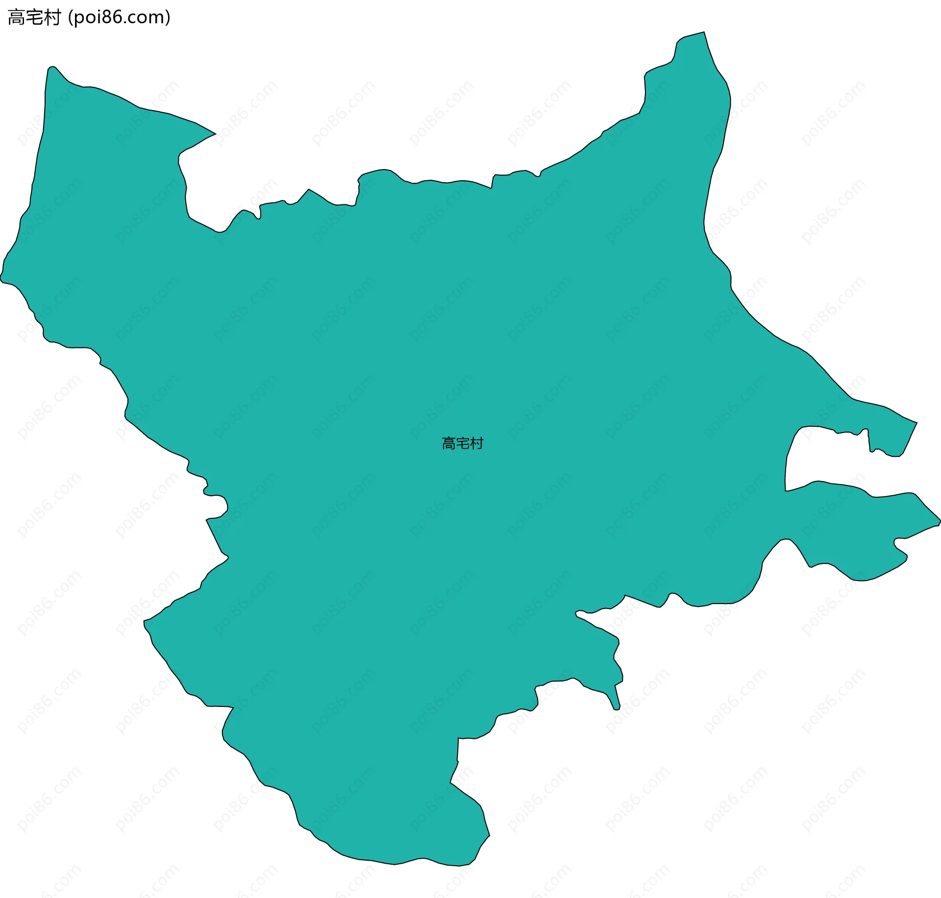 高宅村边界地图