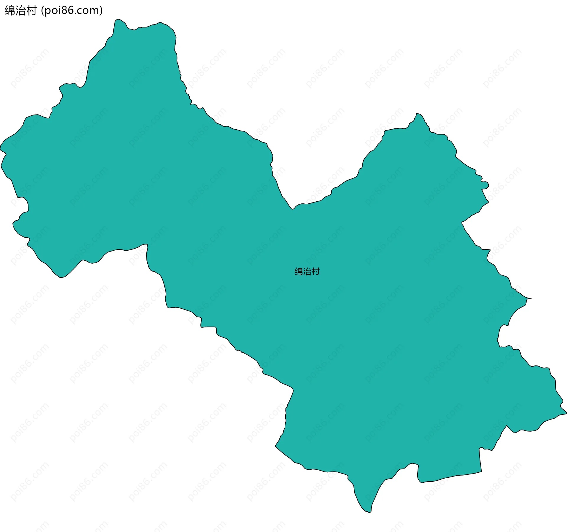 绵治村边界地图