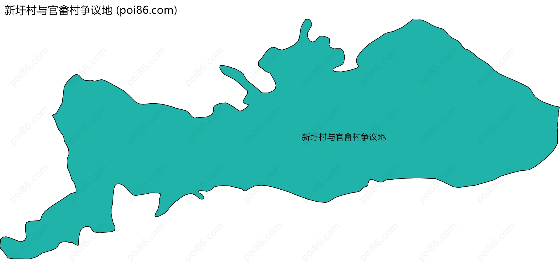 新圩村与官畲村争议地边界地图