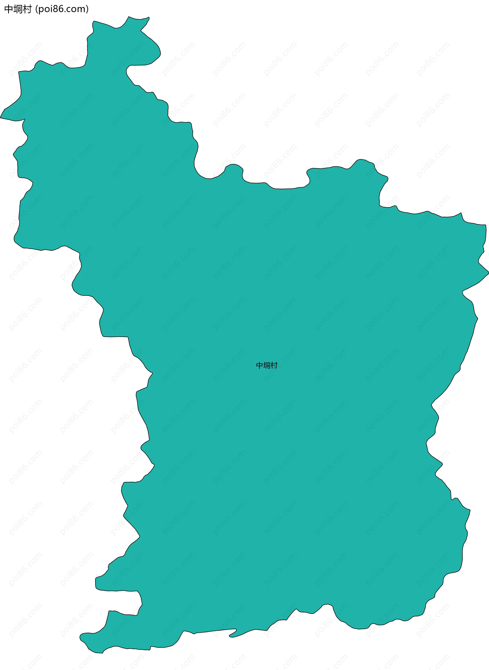 中垌村边界地图