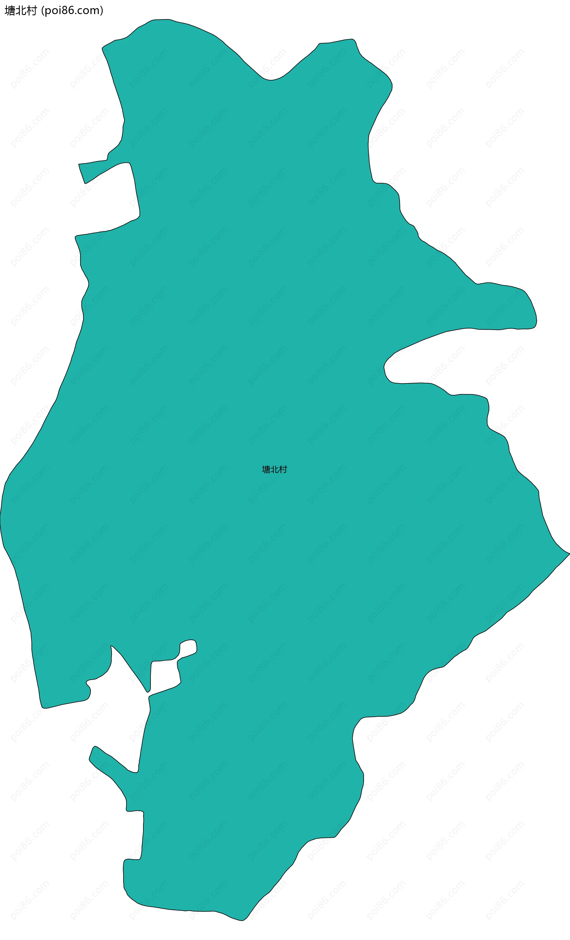 塘北村边界地图