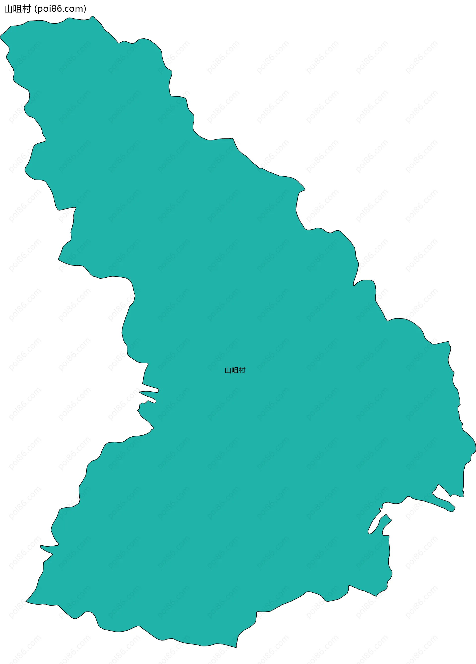 山咀村边界地图