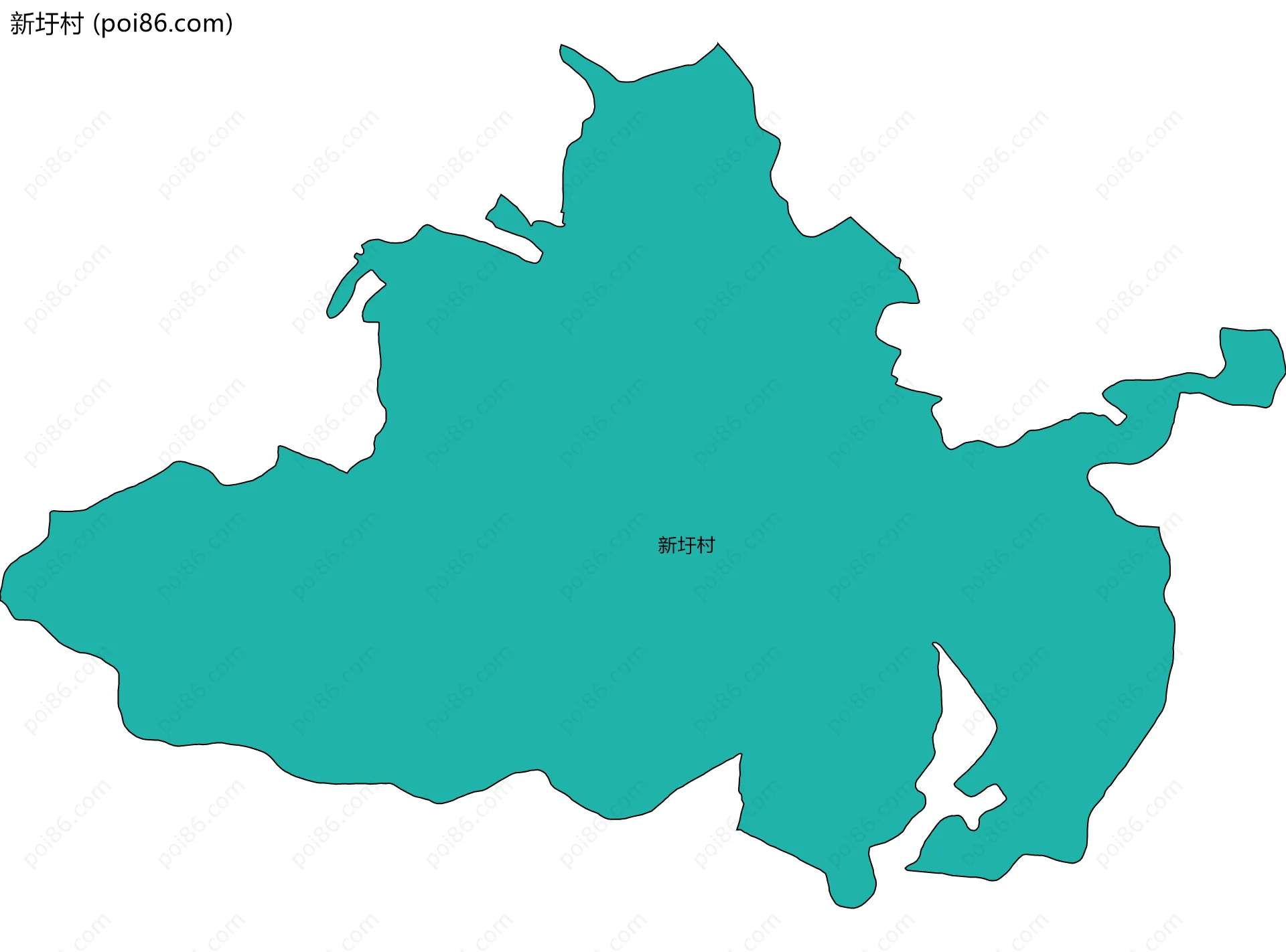新圩村边界地图