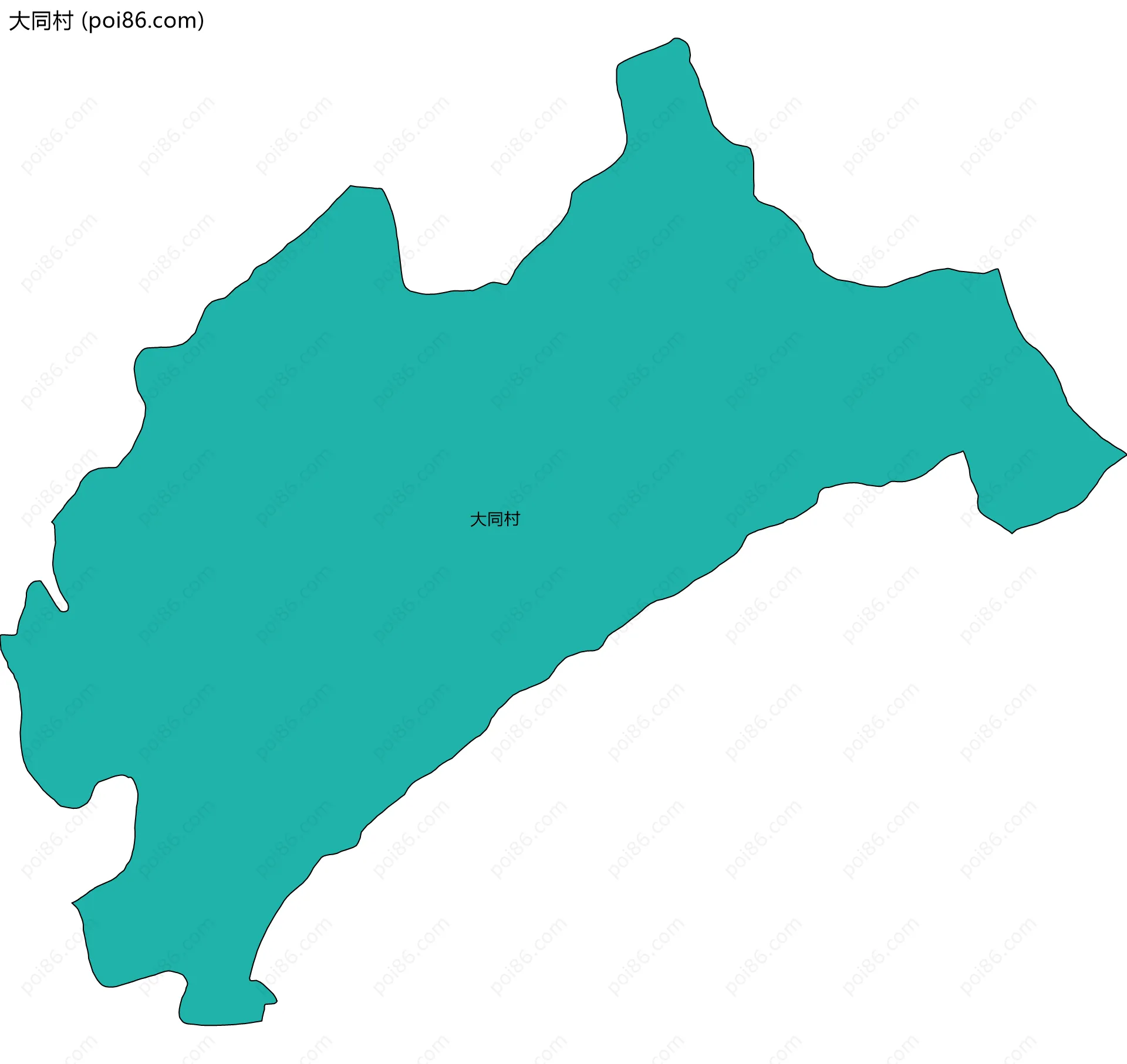 大同村边界地图