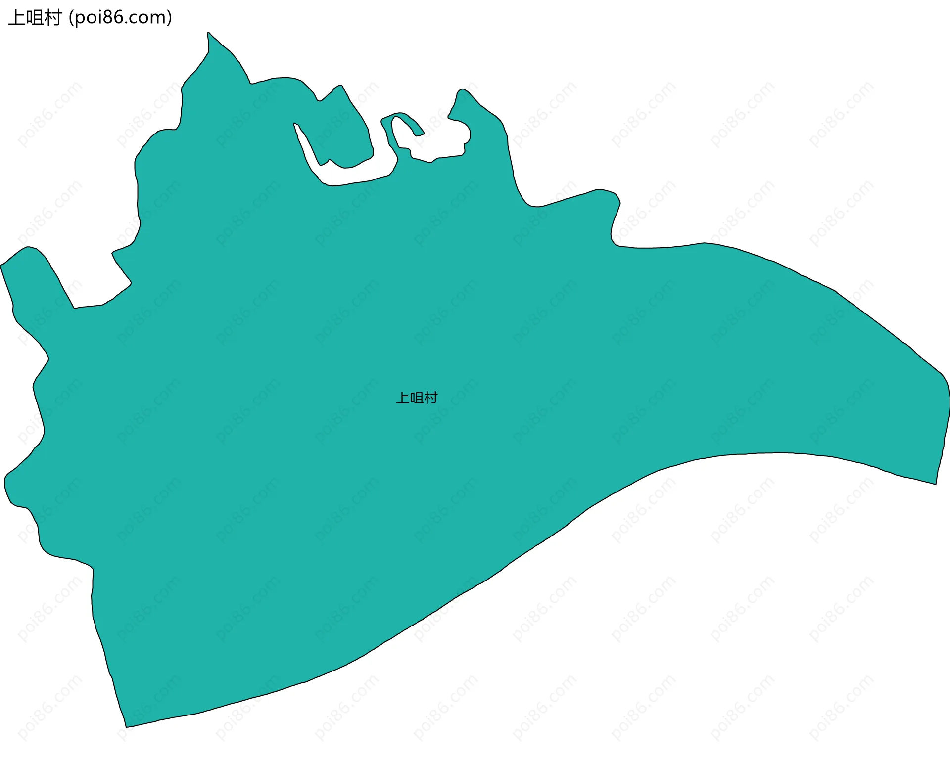 上咀村边界地图