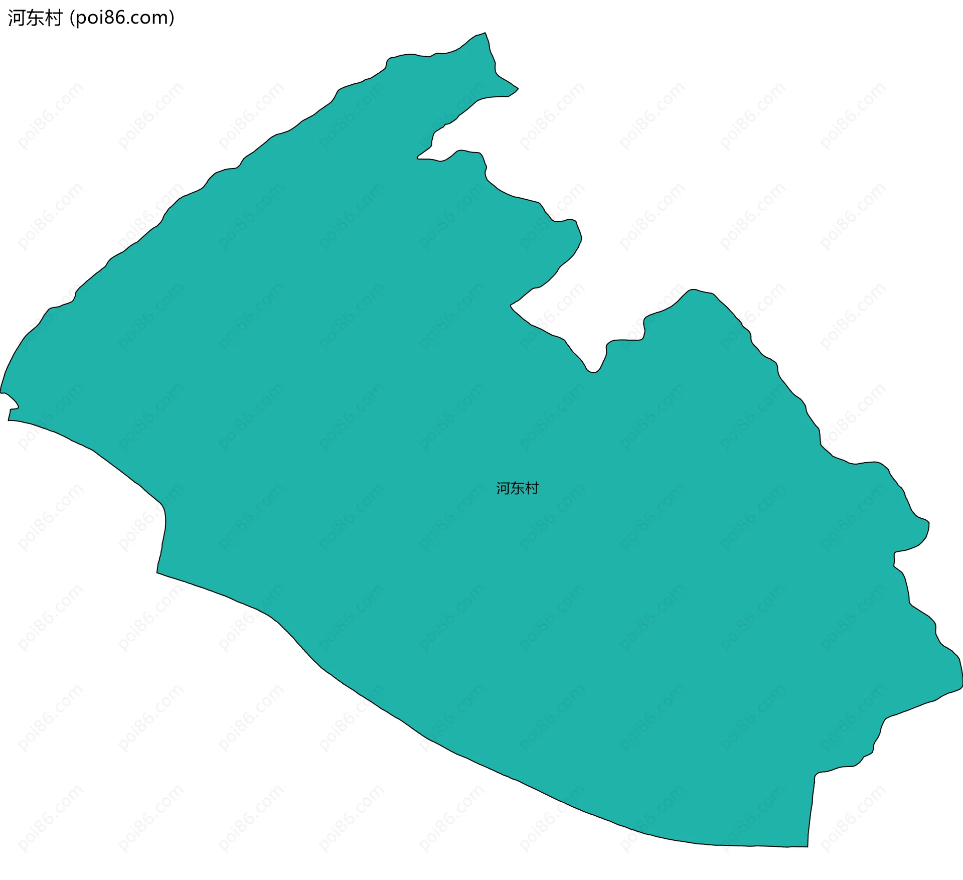 河东村边界地图
