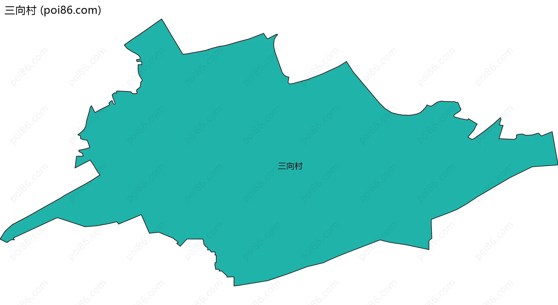 三向村边界地图
