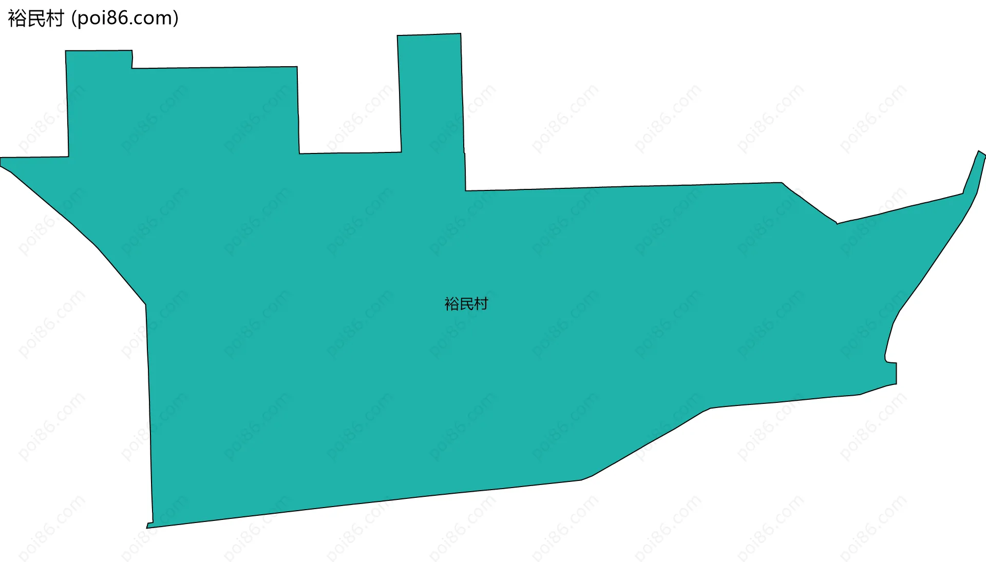 裕民村边界地图