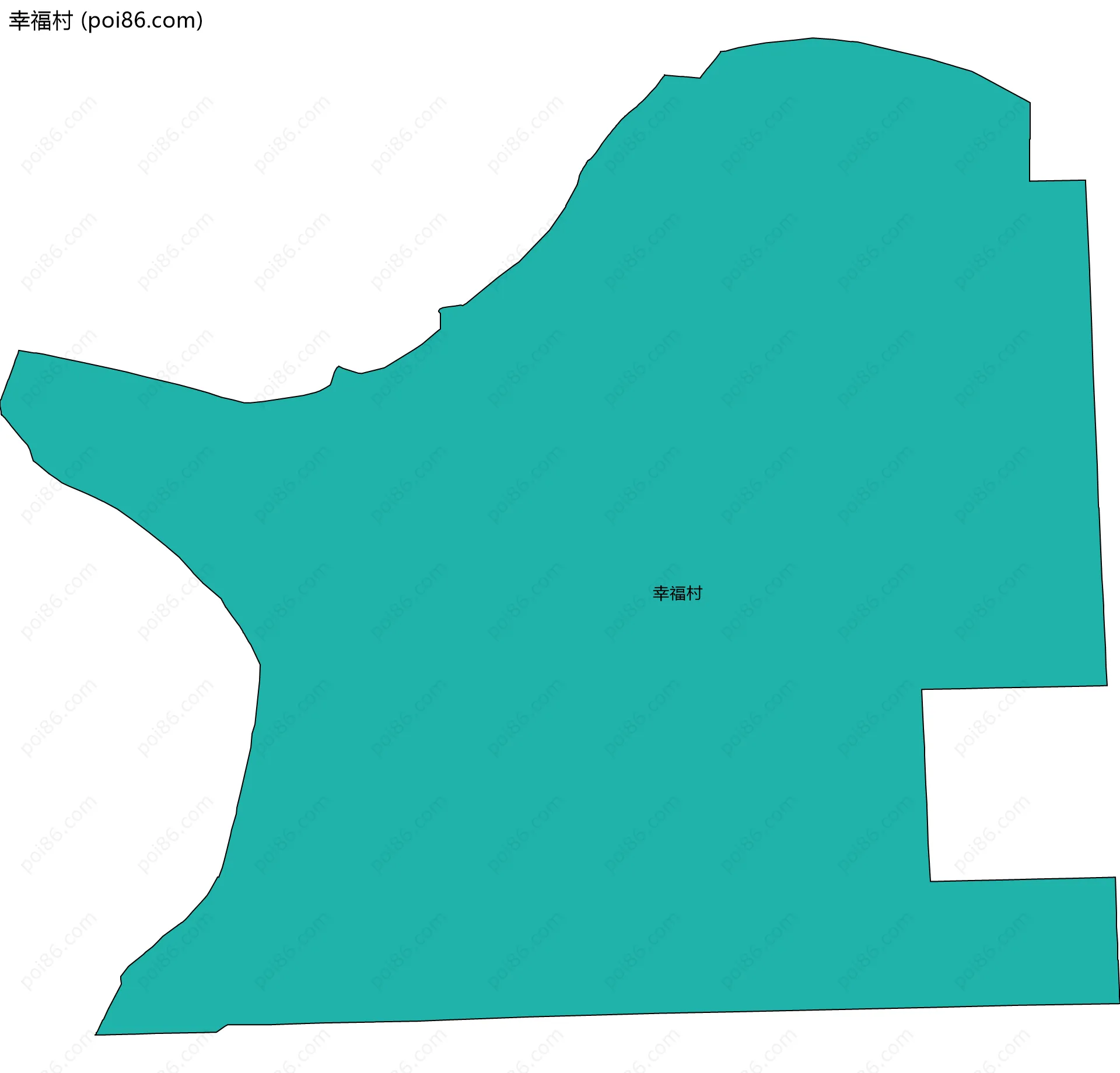 幸福村边界地图