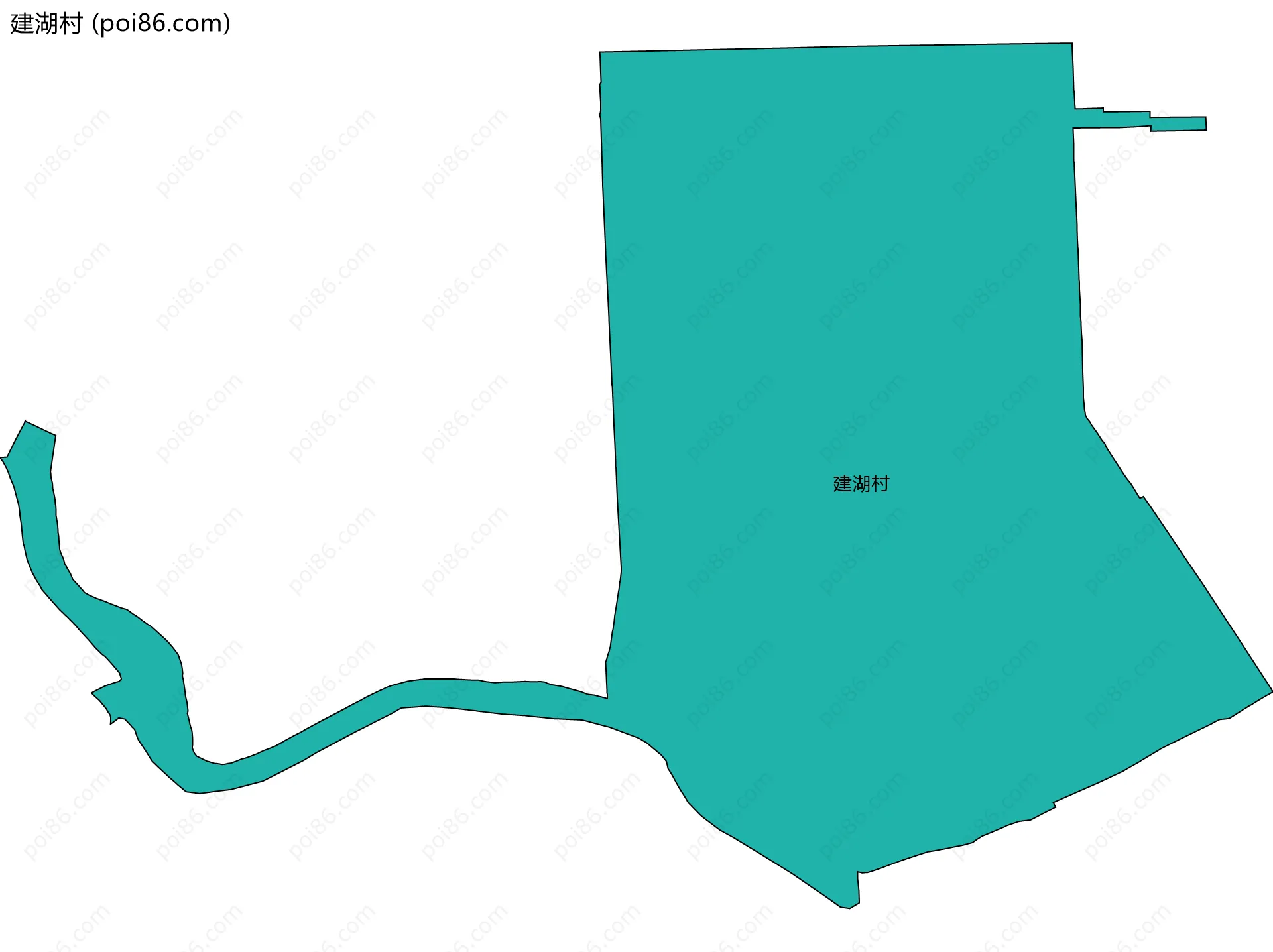 建湖村边界地图
