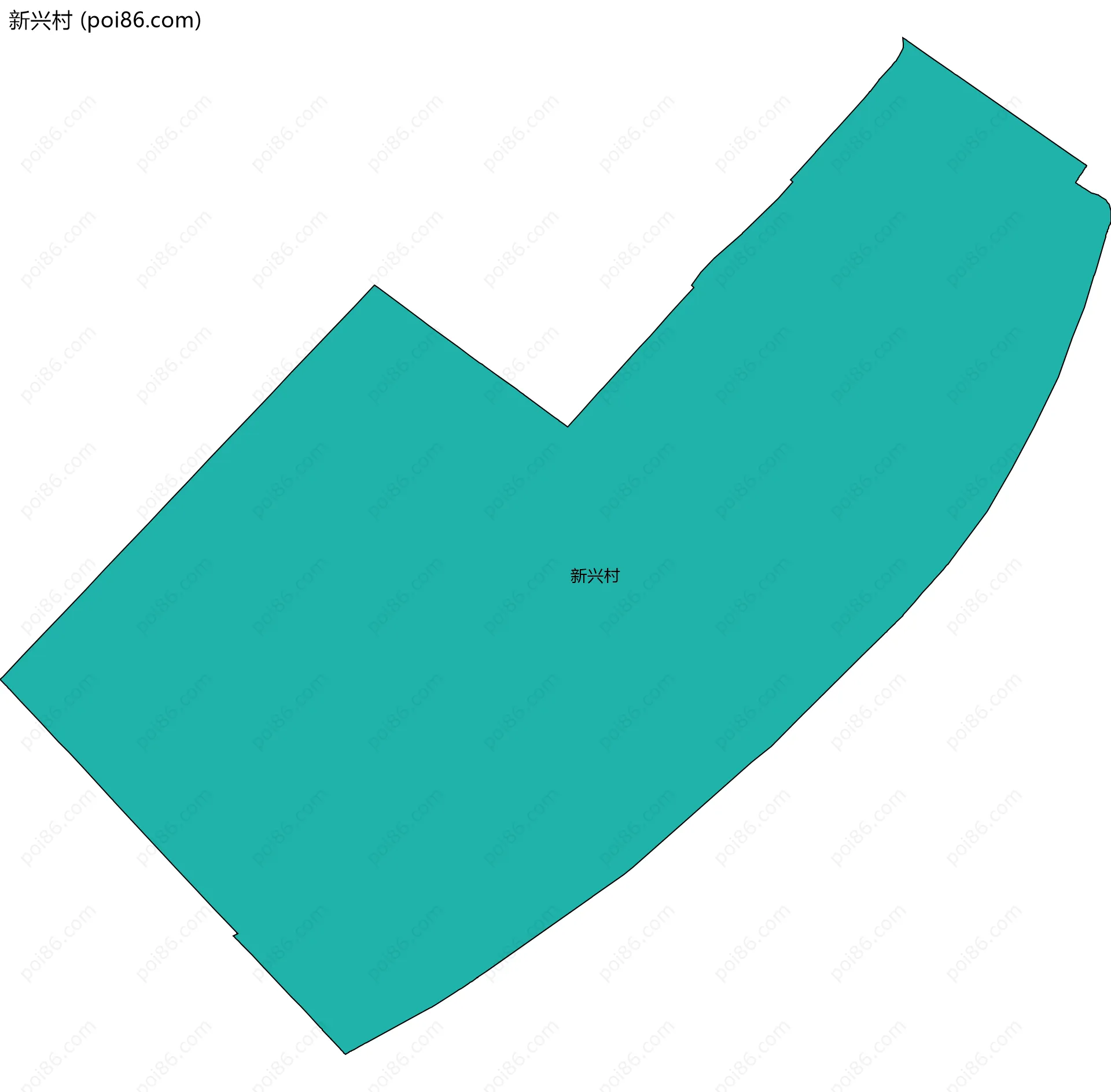 新兴村边界地图