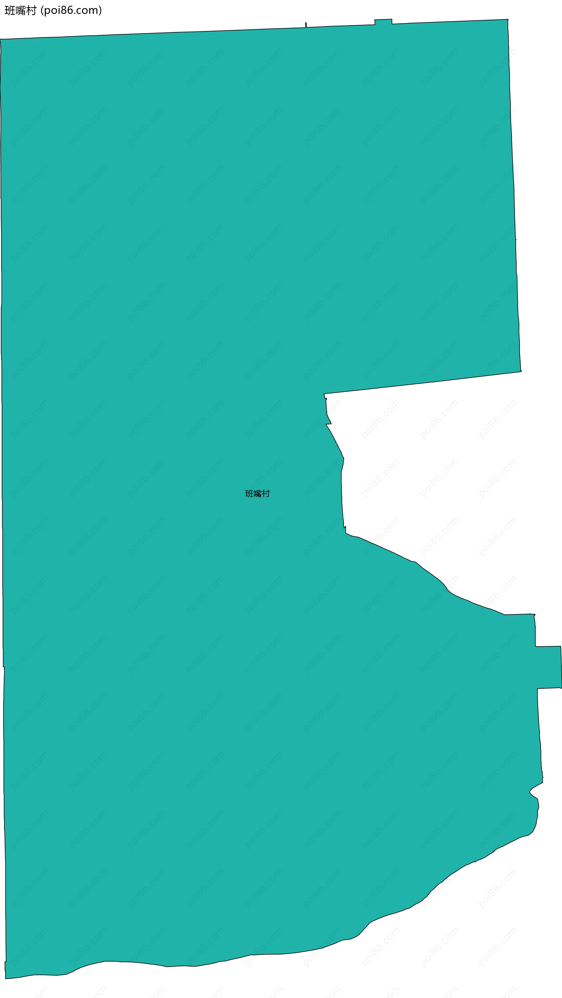 班嘴村边界地图