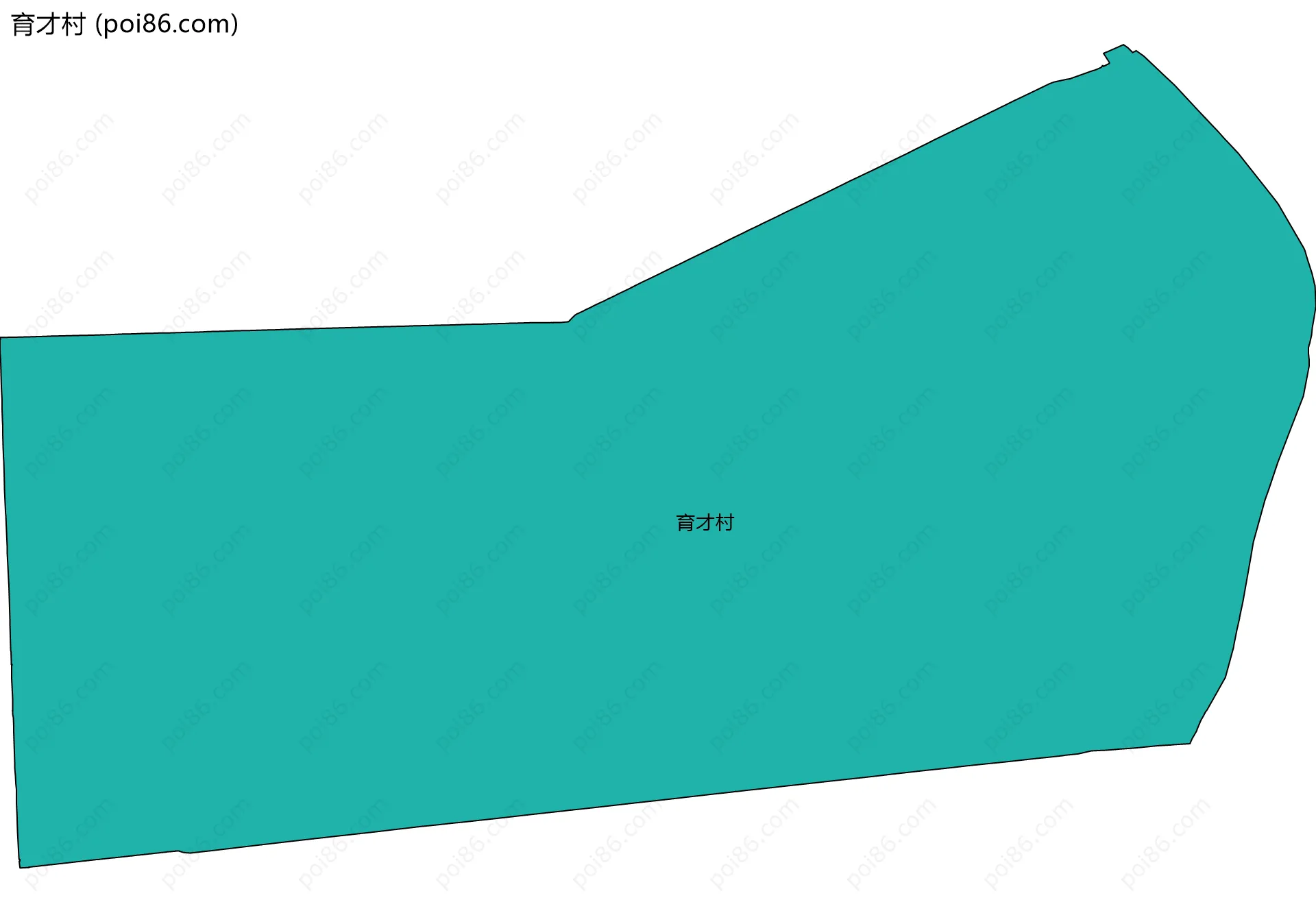 育才村边界地图
