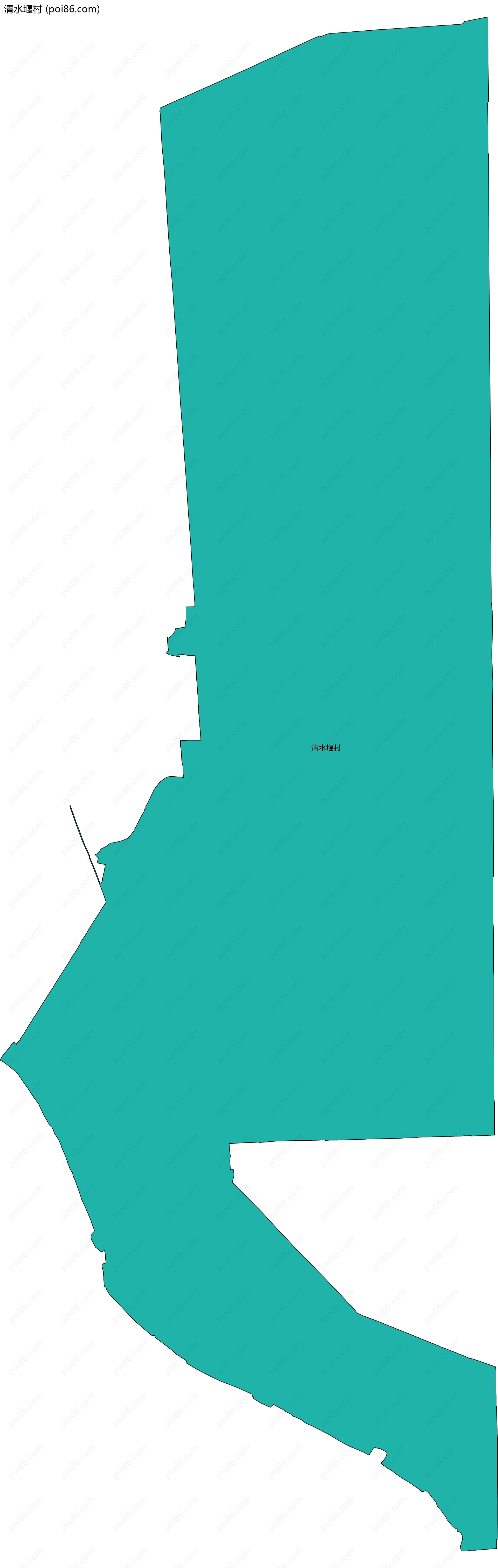 清水堰村边界地图