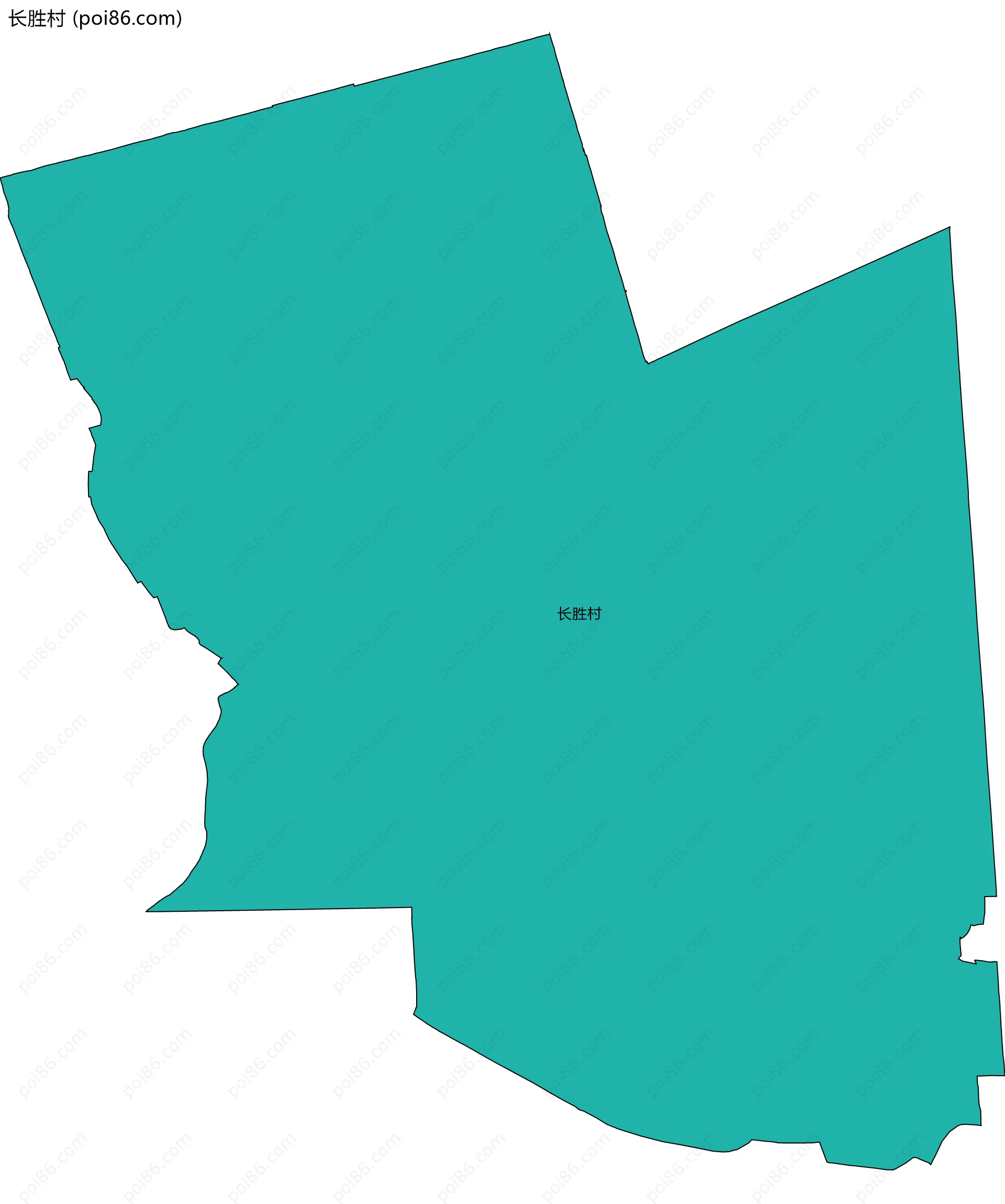长胜村边界地图