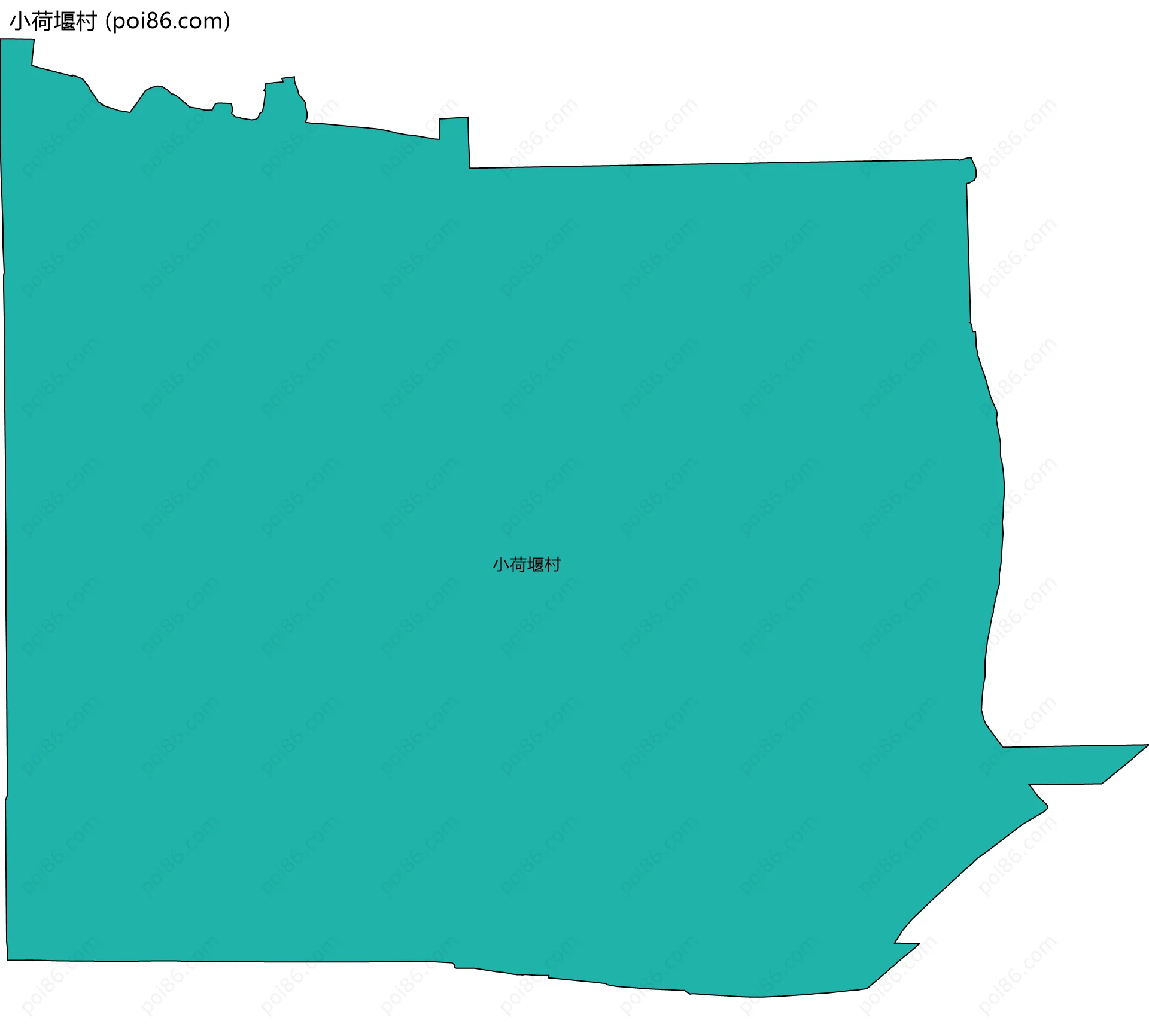 小荷堰村边界地图