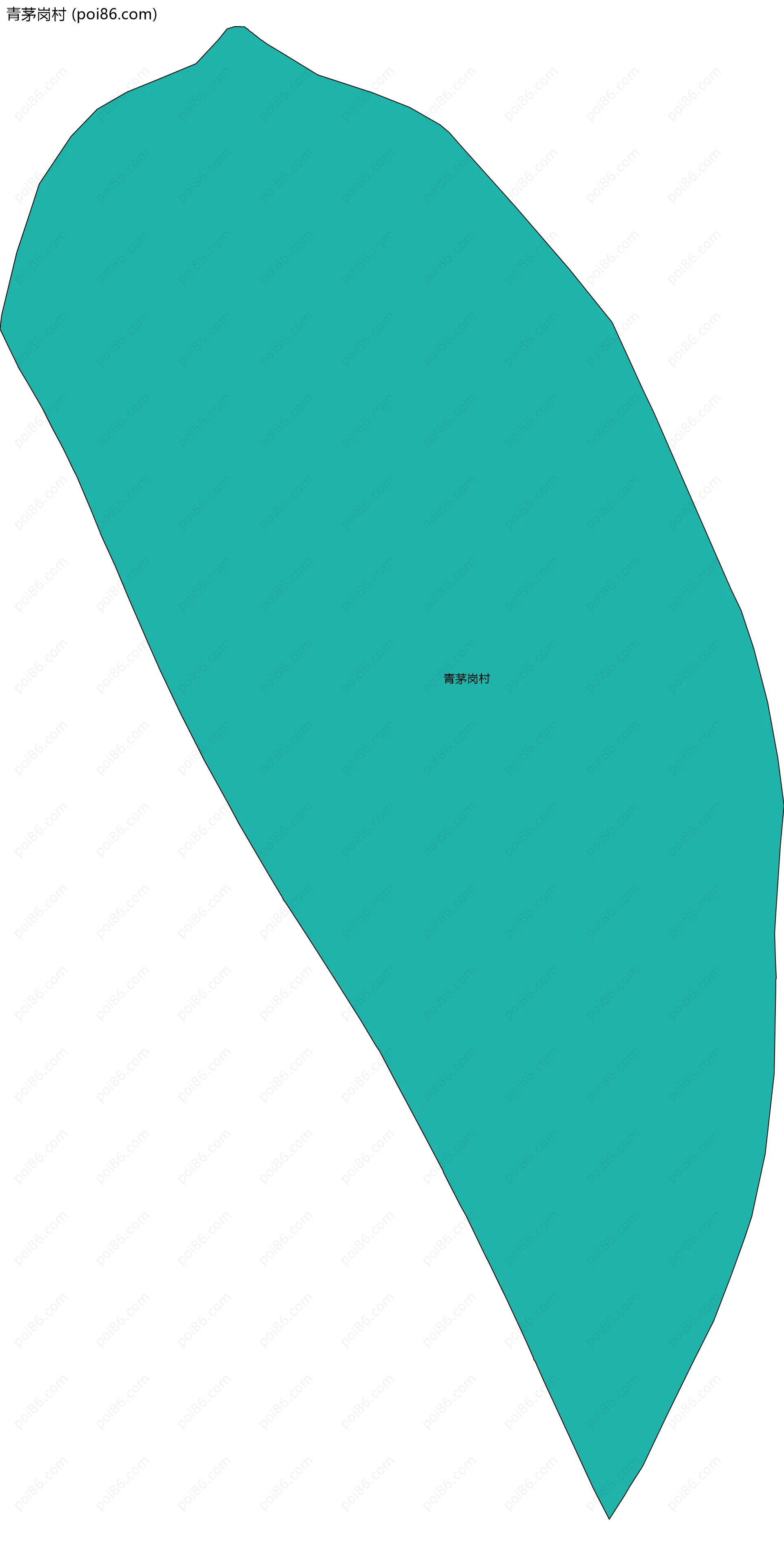 青茅岗村边界地图