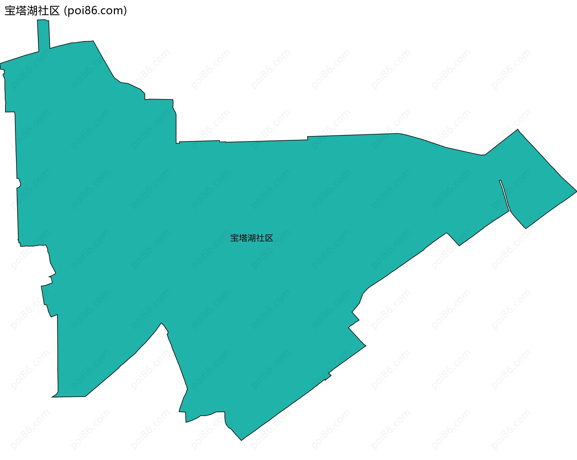 宝塔湖社区边界地图
