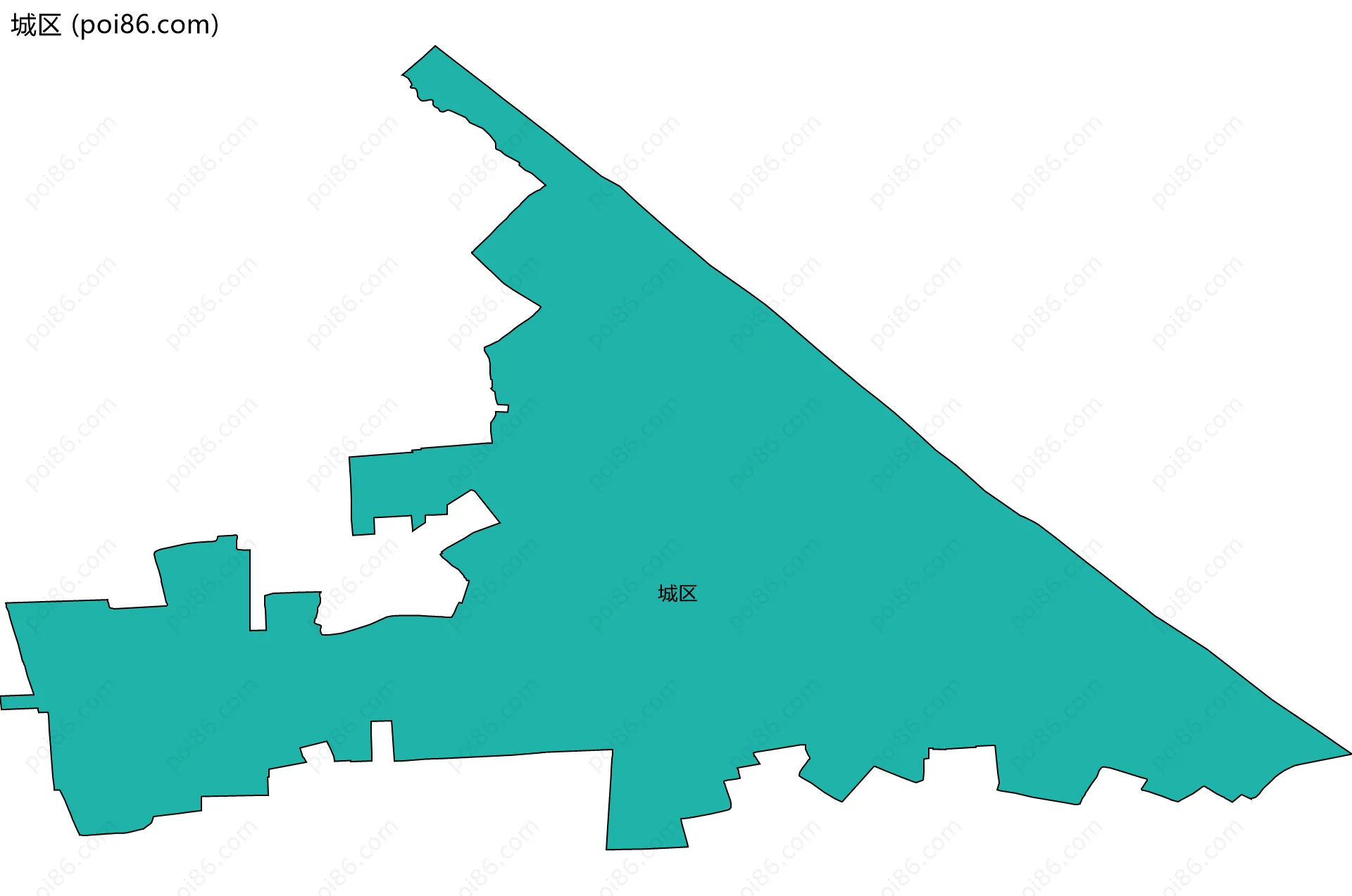 城区边界地图