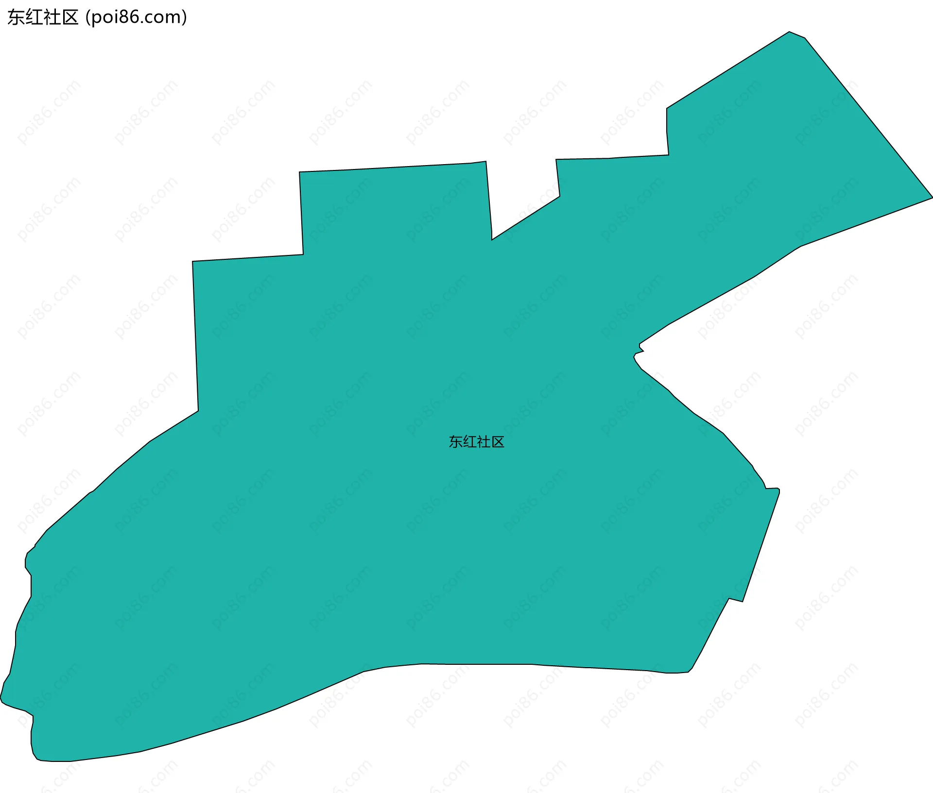 东红社区边界地图
