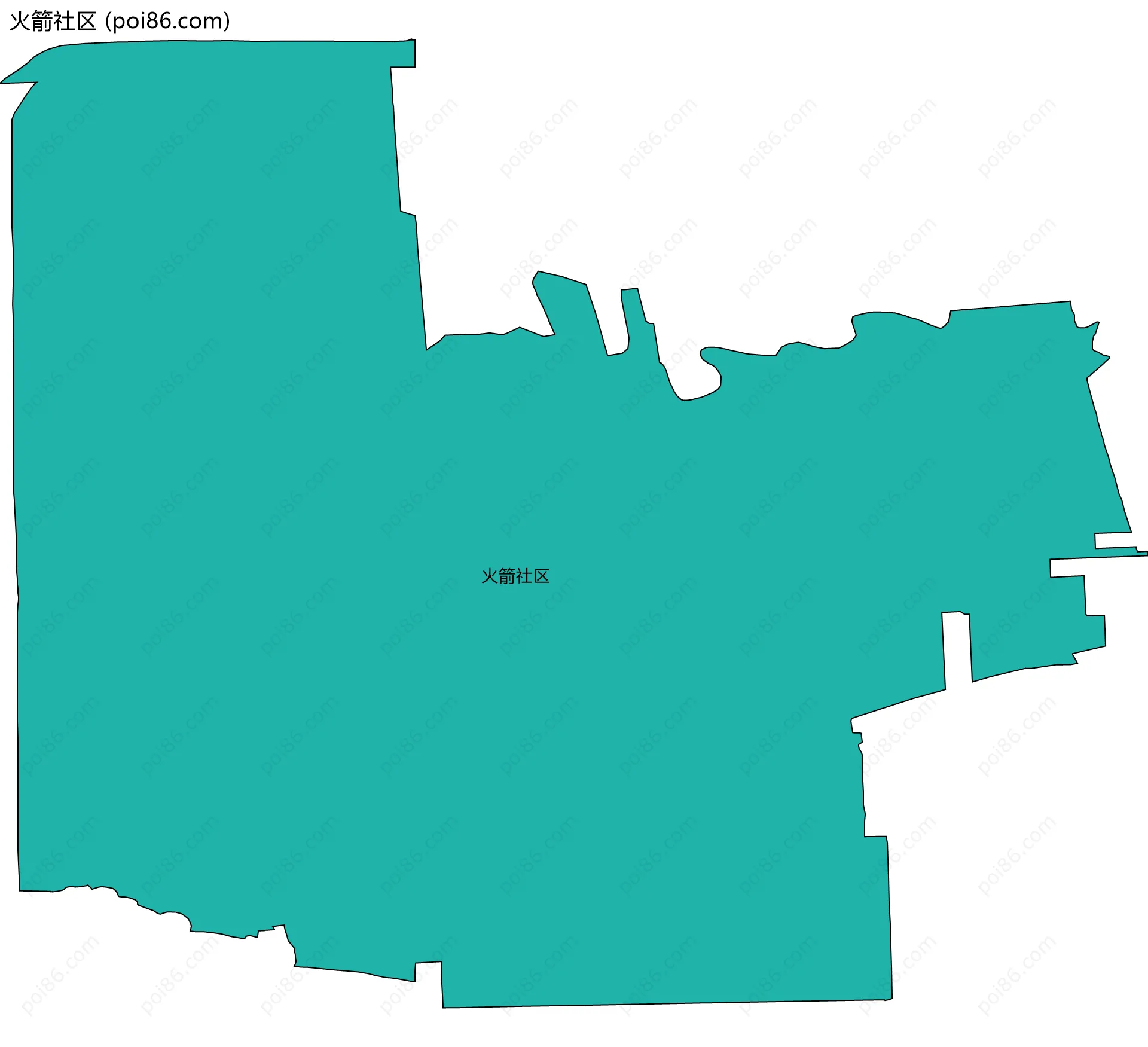 火箭社区边界地图