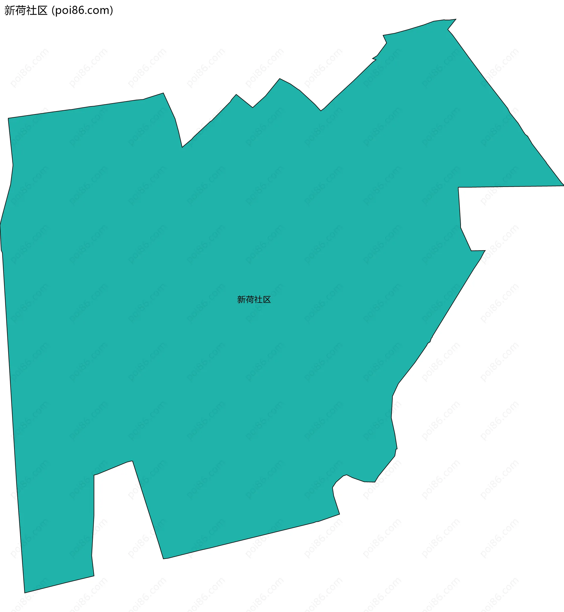 新荷社区边界地图