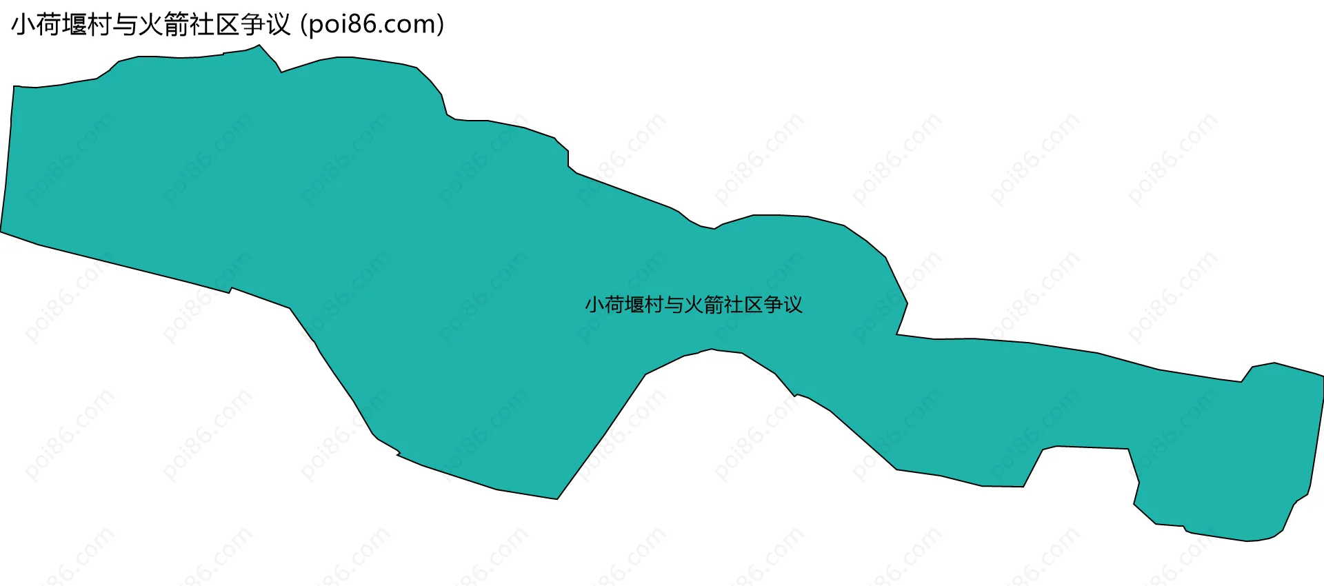 小荷堰村与火箭社区争议边界地图