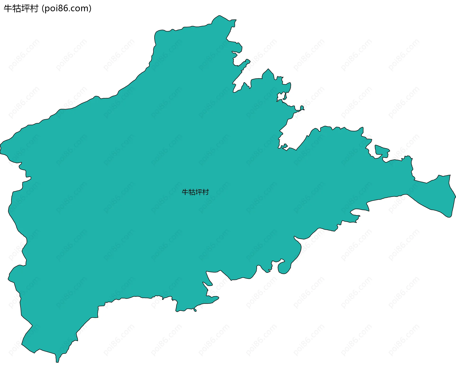 牛牯坪村边界地图