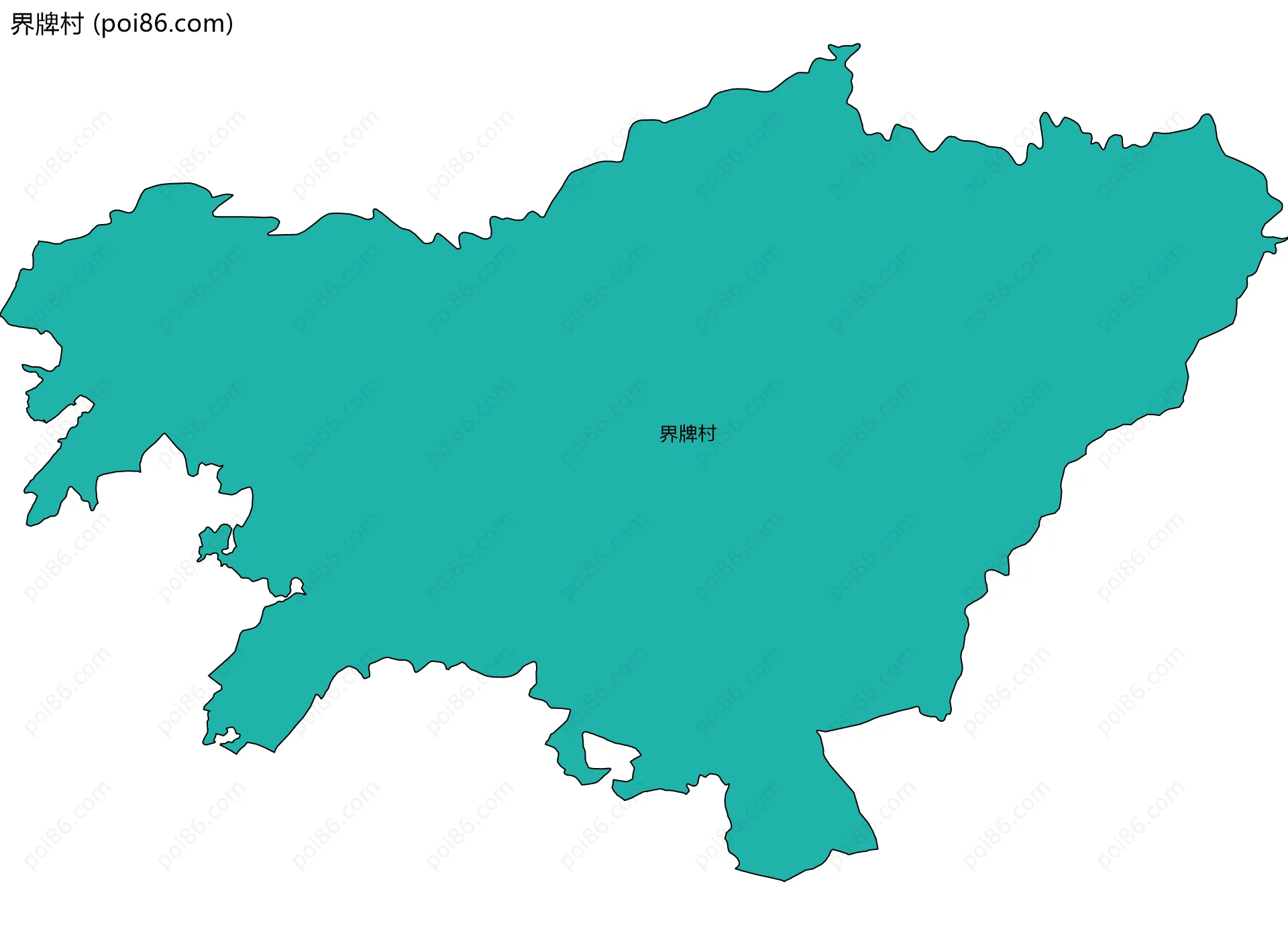 界牌村边界地图