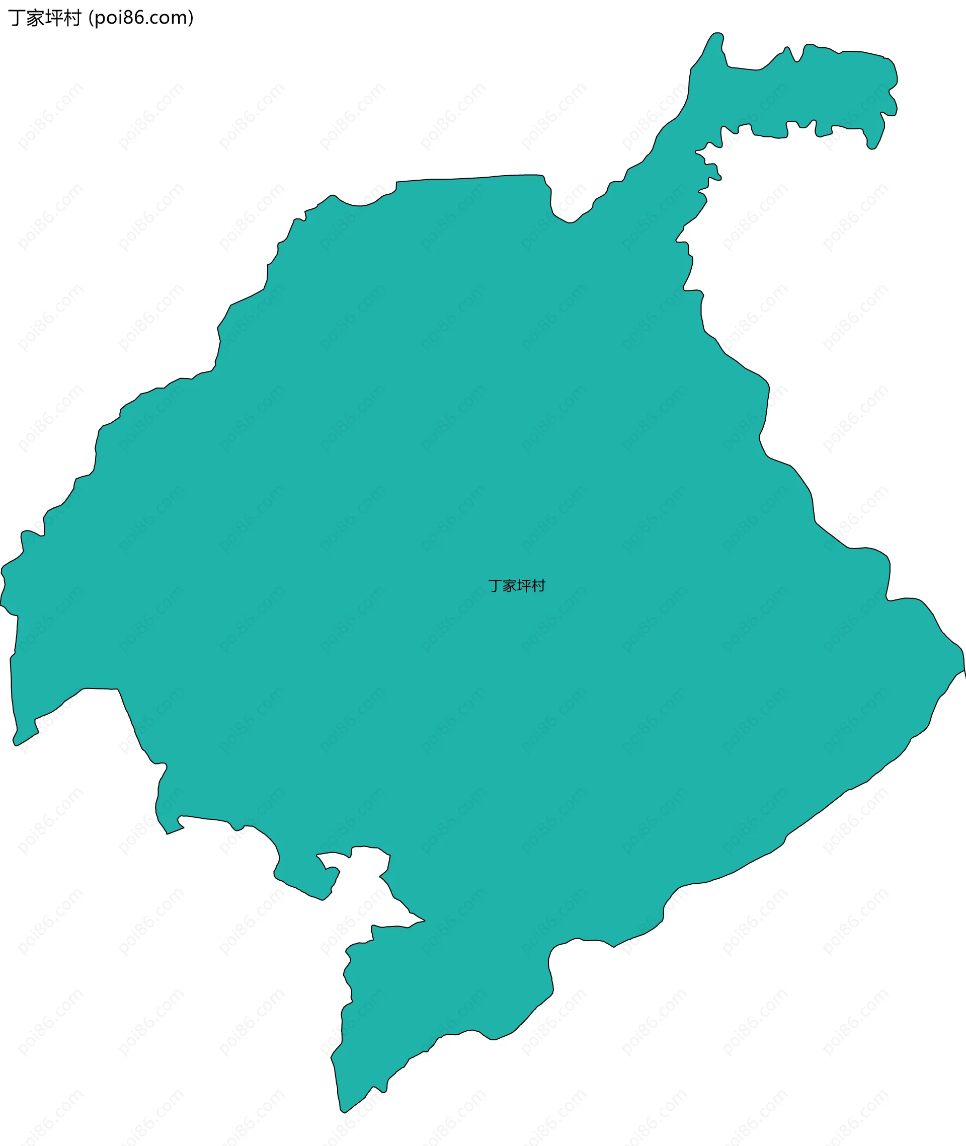 丁家坪村边界地图