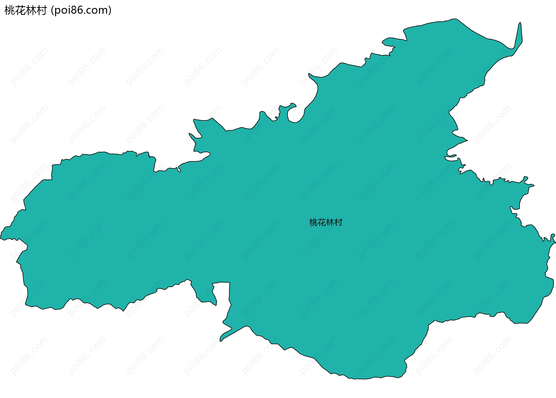 桃花林村边界地图